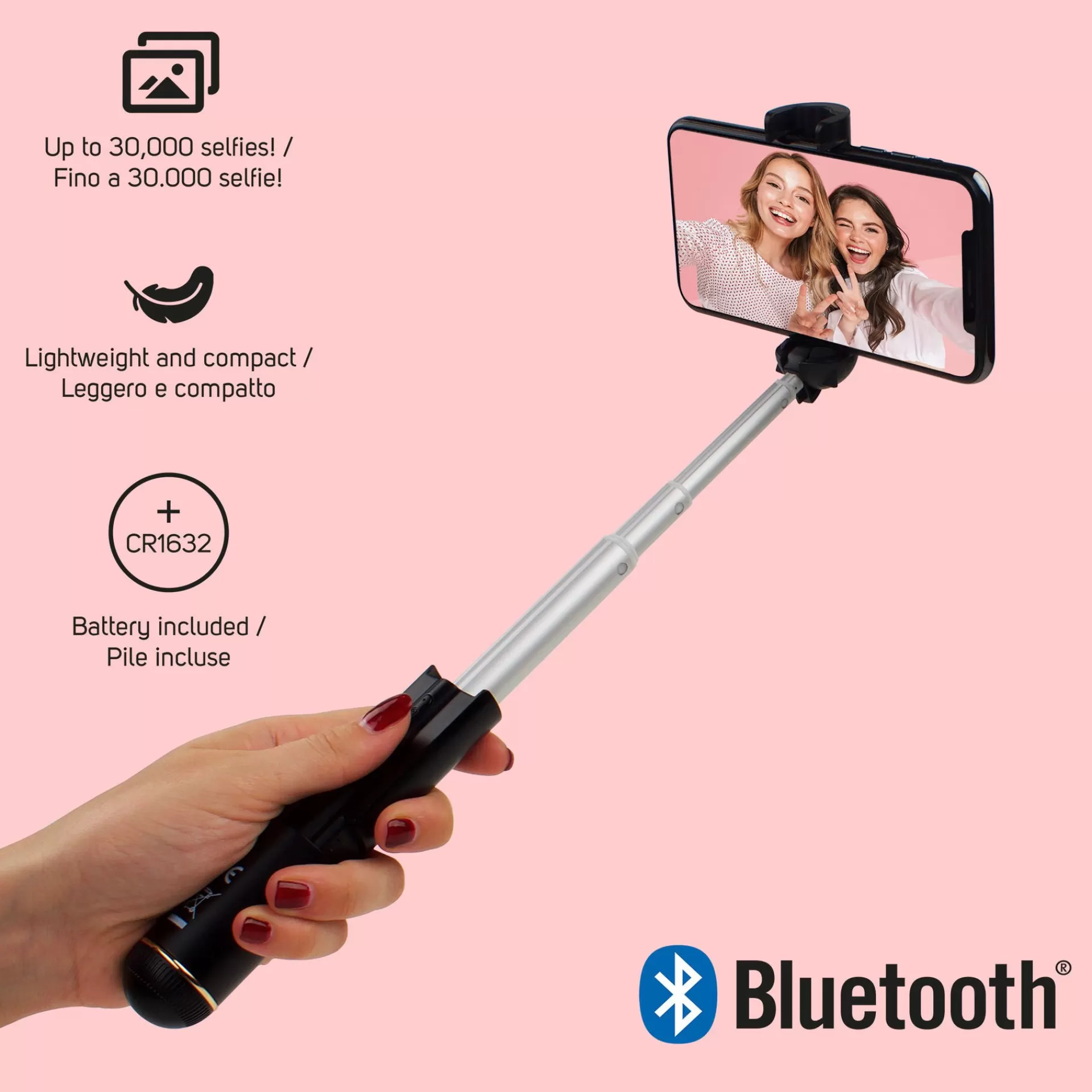 Legami Milano Asta per Selfie Bluetooth®- Accessori Per Smartphone Pc Tablet