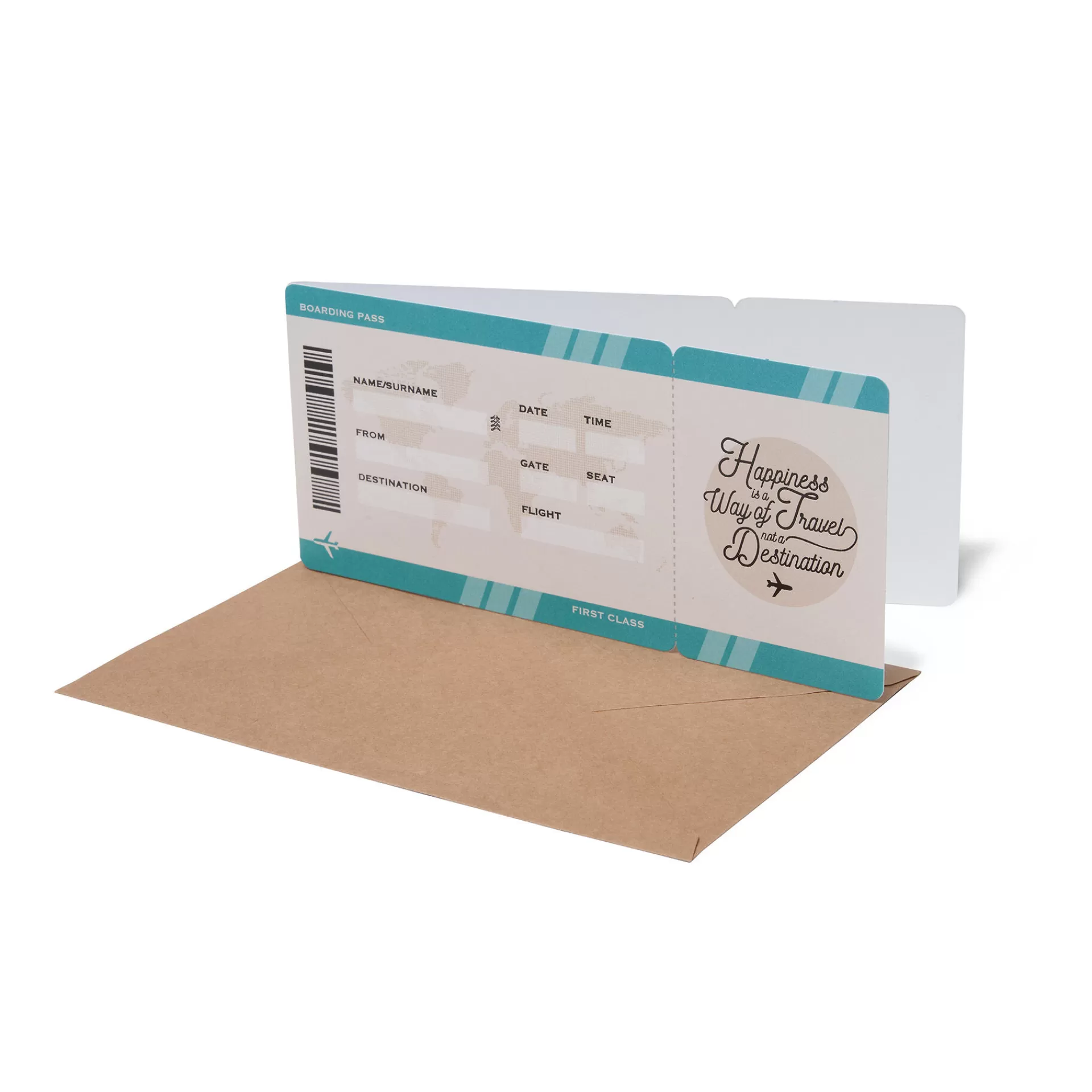 Legami Milano Biglietto d'Auguri - Happy Birthday - Airplane Ticket- Biglietti Compleanno