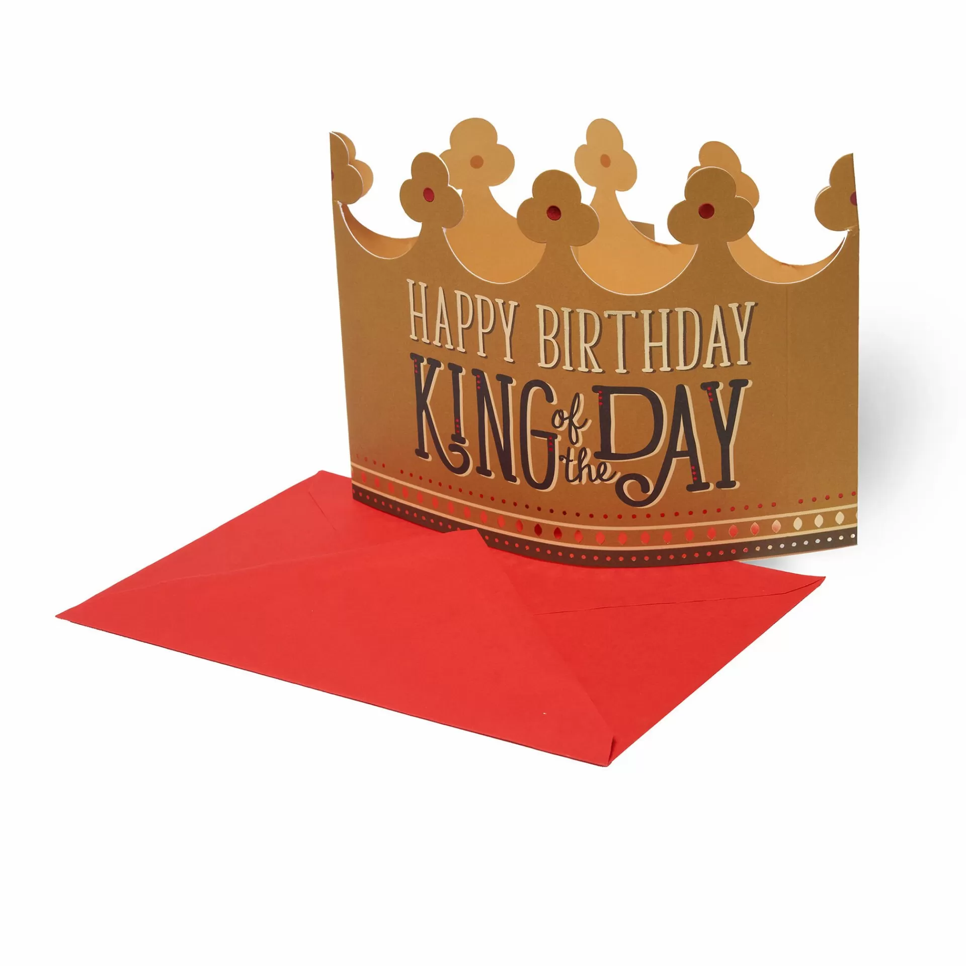 Legami Milano Biglietto d'Auguri 3D - Happy Birthday - King Crown- Biglietti Compleanno