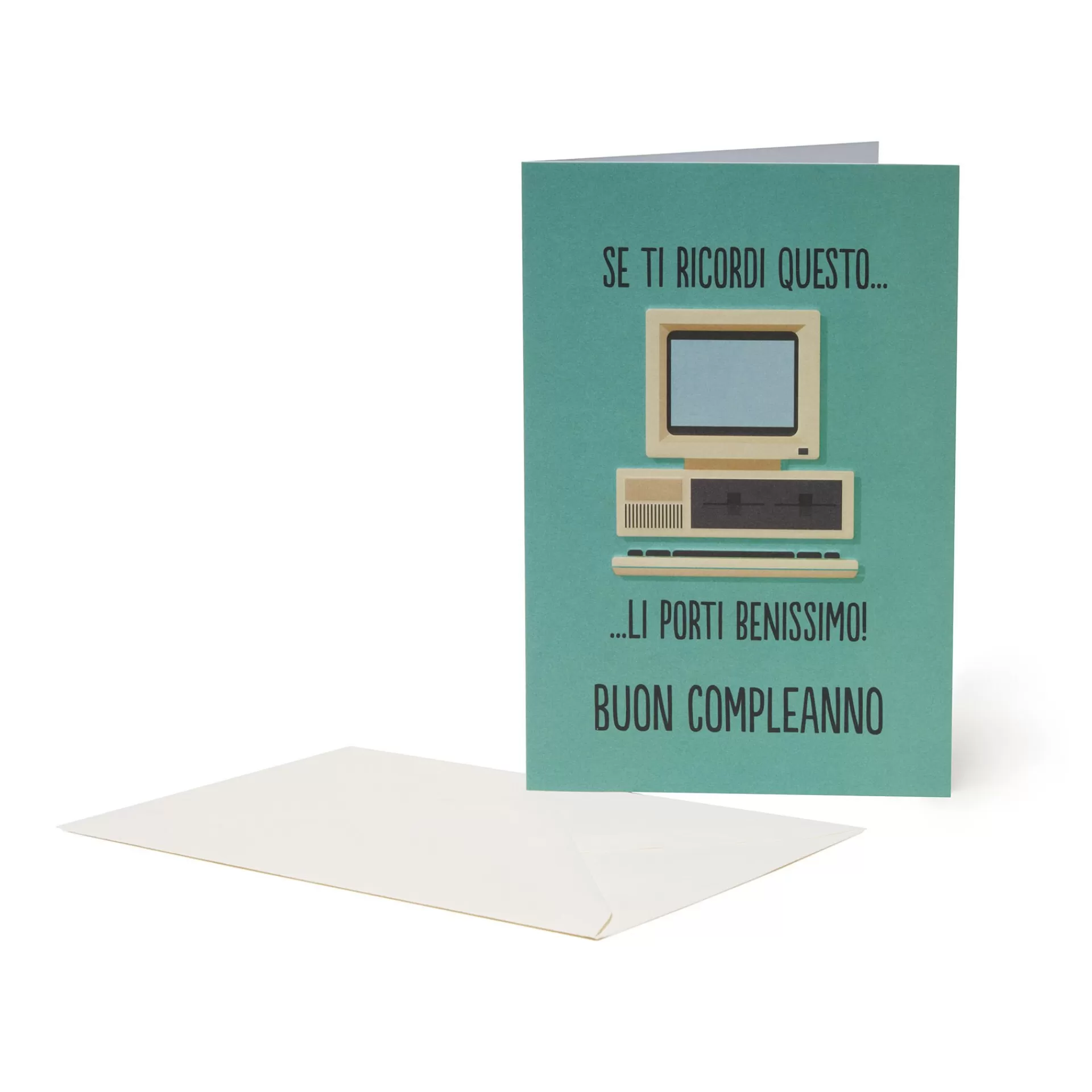 Legami Milano Biglietto di Auguri di Compleanno - Computer- Biglietti Compleanno