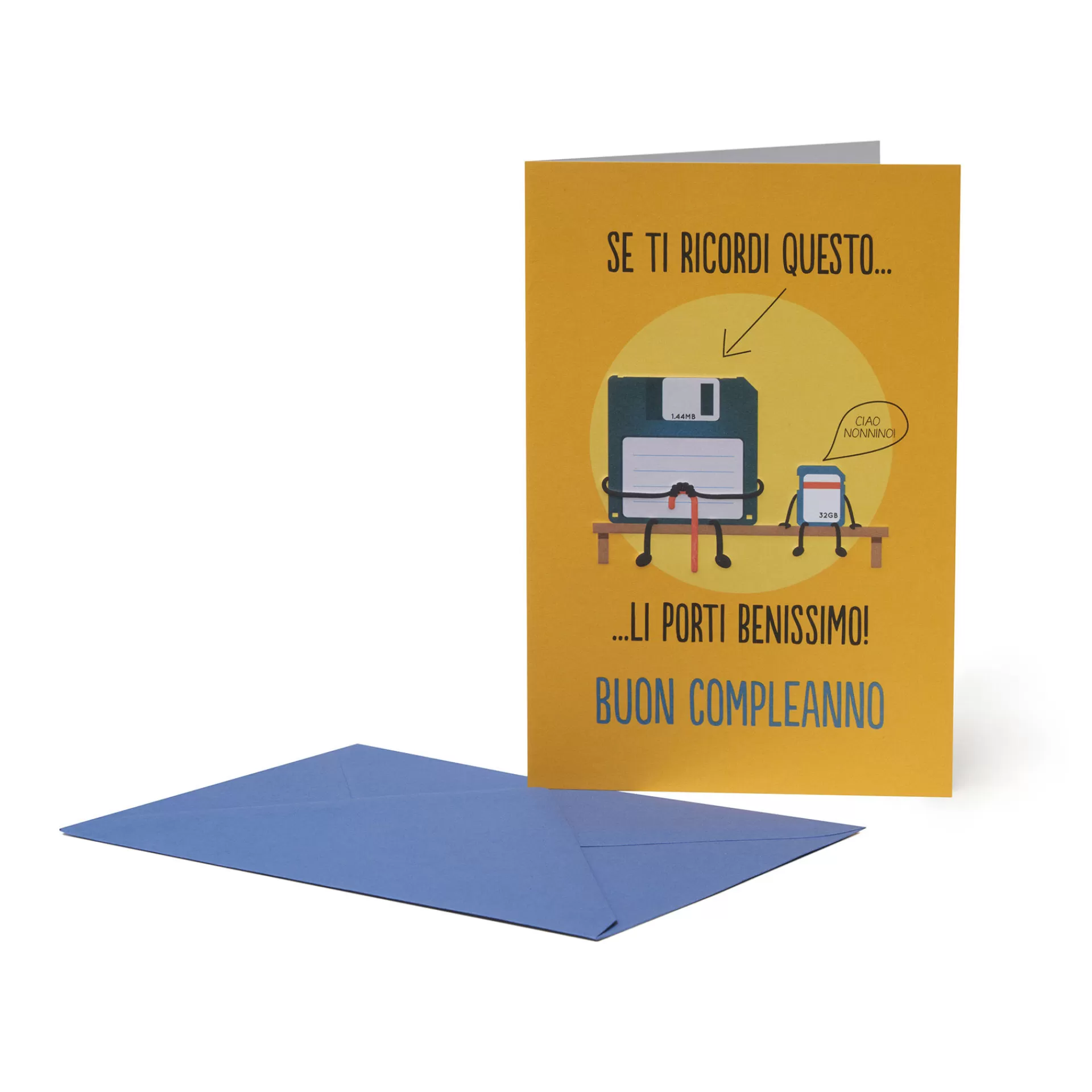 Legami Milano Biglietto di Auguri di Compleanno - Floppy Disk- Biglietti Compleanno