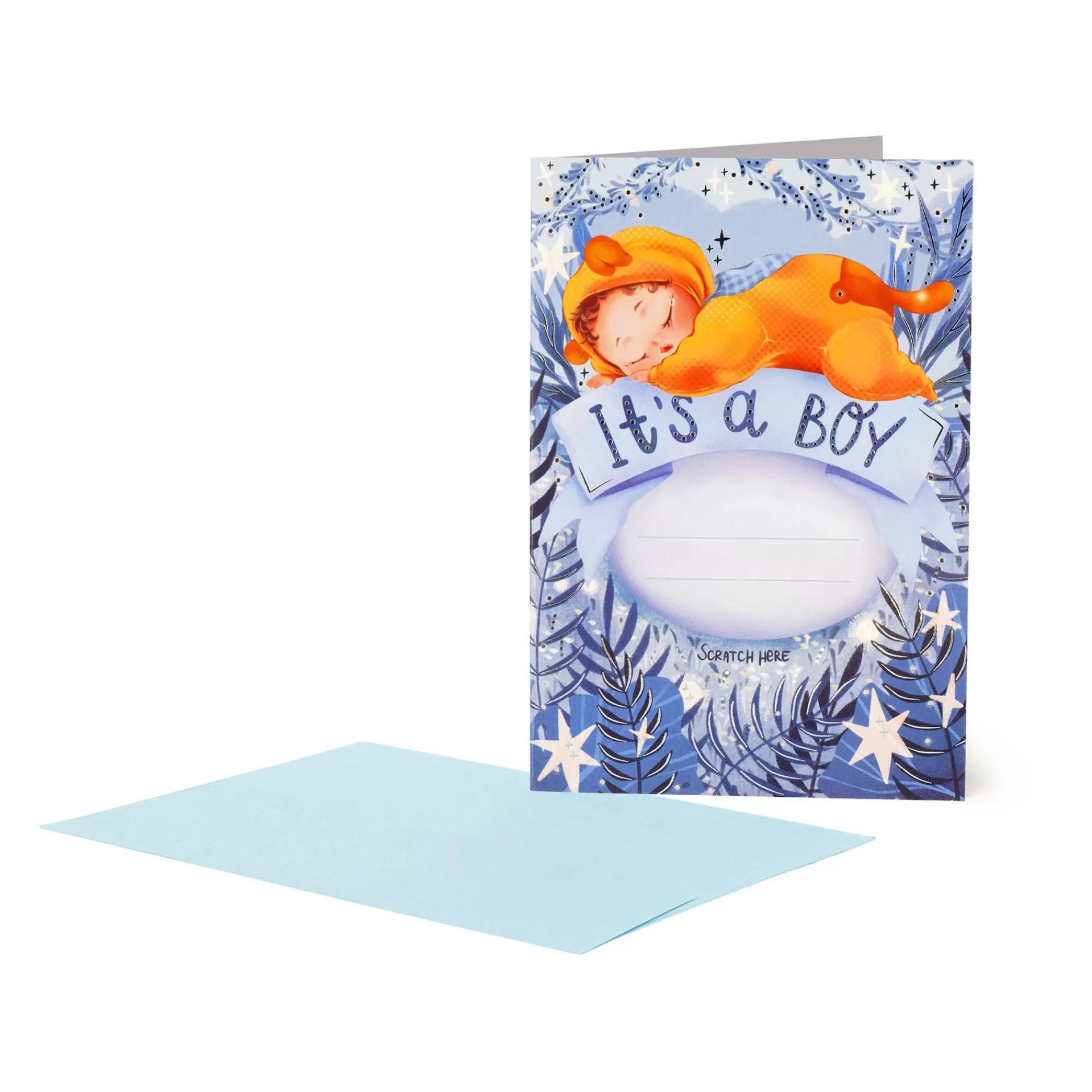 Legami Milano Biglietto di Auguri Gratta e Scopri - Baby Born- Biglietti Per Ricorrenze Speciali