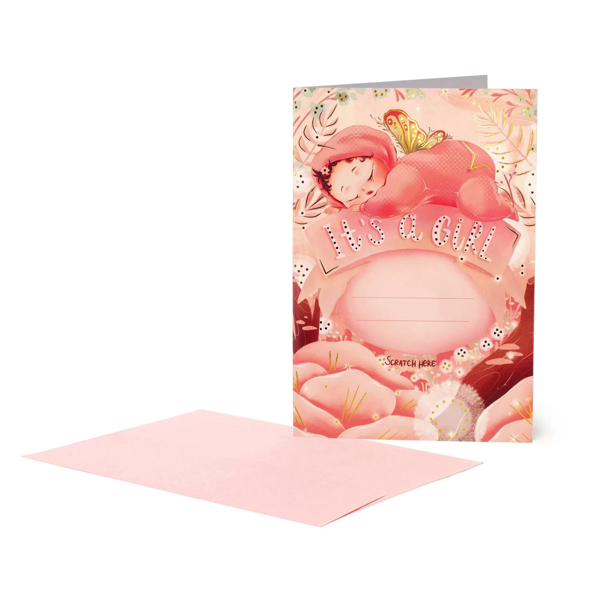Legami Milano Biglietto di Auguri Gratta e Scopri - Baby Born- Biglietti Per Ricorrenze Speciali