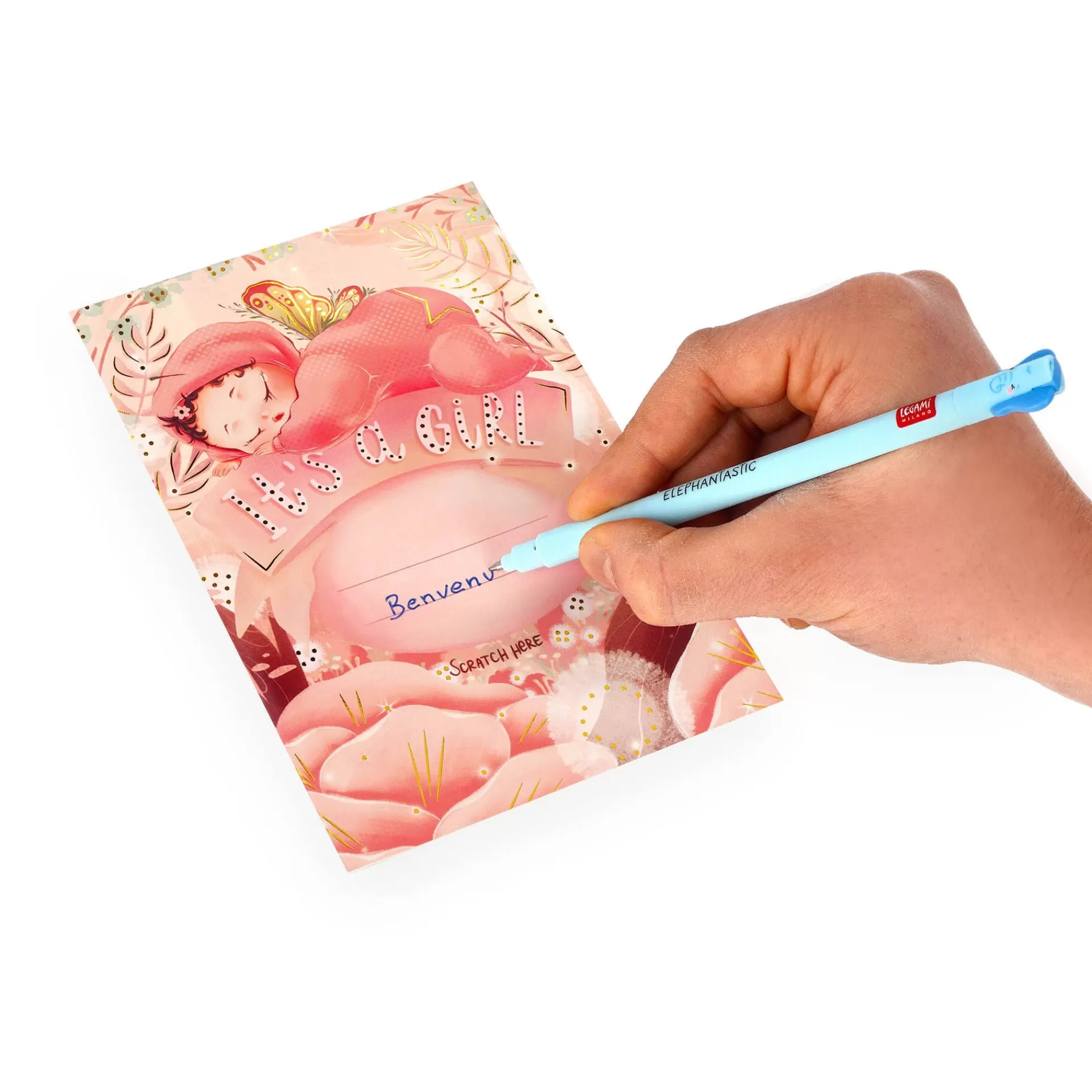 Legami Milano Biglietto di Auguri Gratta e Scopri - Baby Born- Biglietti Per Ricorrenze Speciali