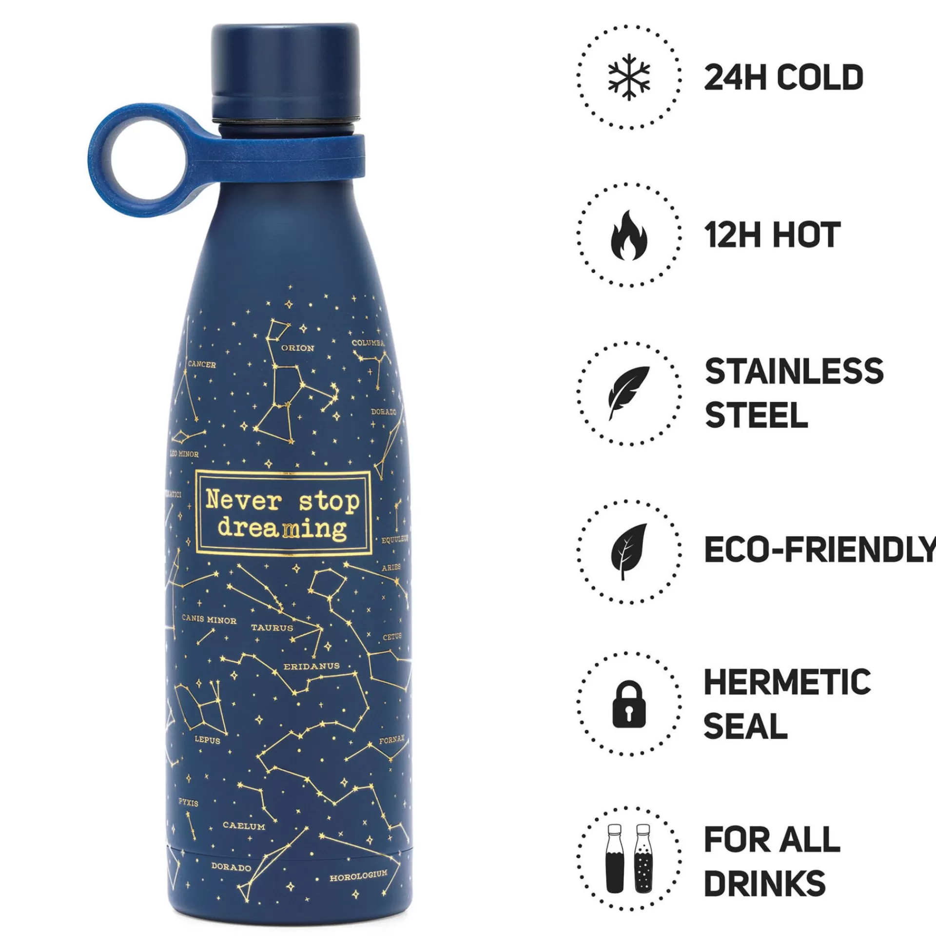 Legami Milano Bottiglia Termica 500 Ml - Hot&Cold- Accessori Da Spiaggia | Bottiglie E Bicchieri Termici