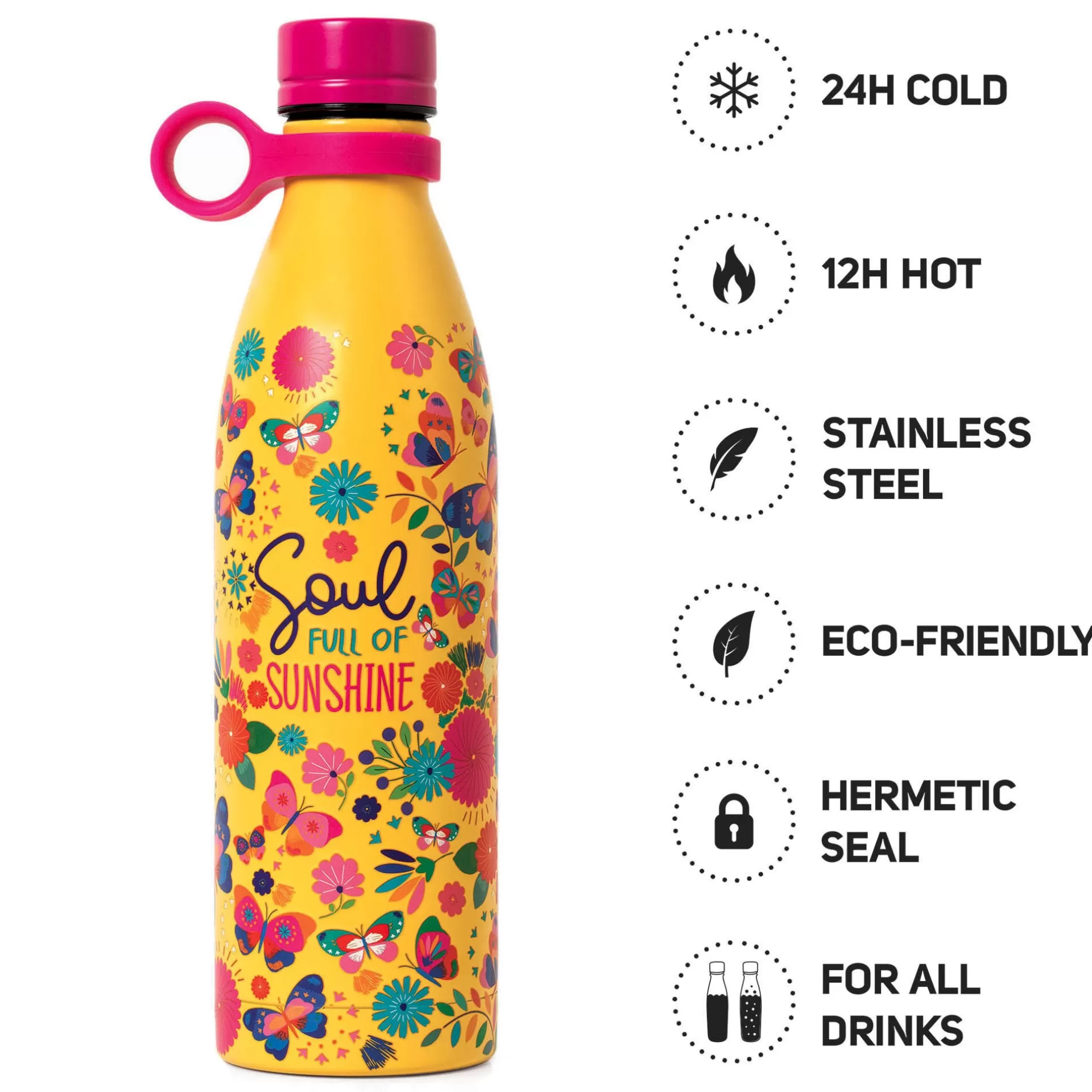 Legami Milano Bottiglia Termica 800 Ml - Hot&Cold- Accessori Da Spiaggia | Bottiglie E Bicchieri Termici