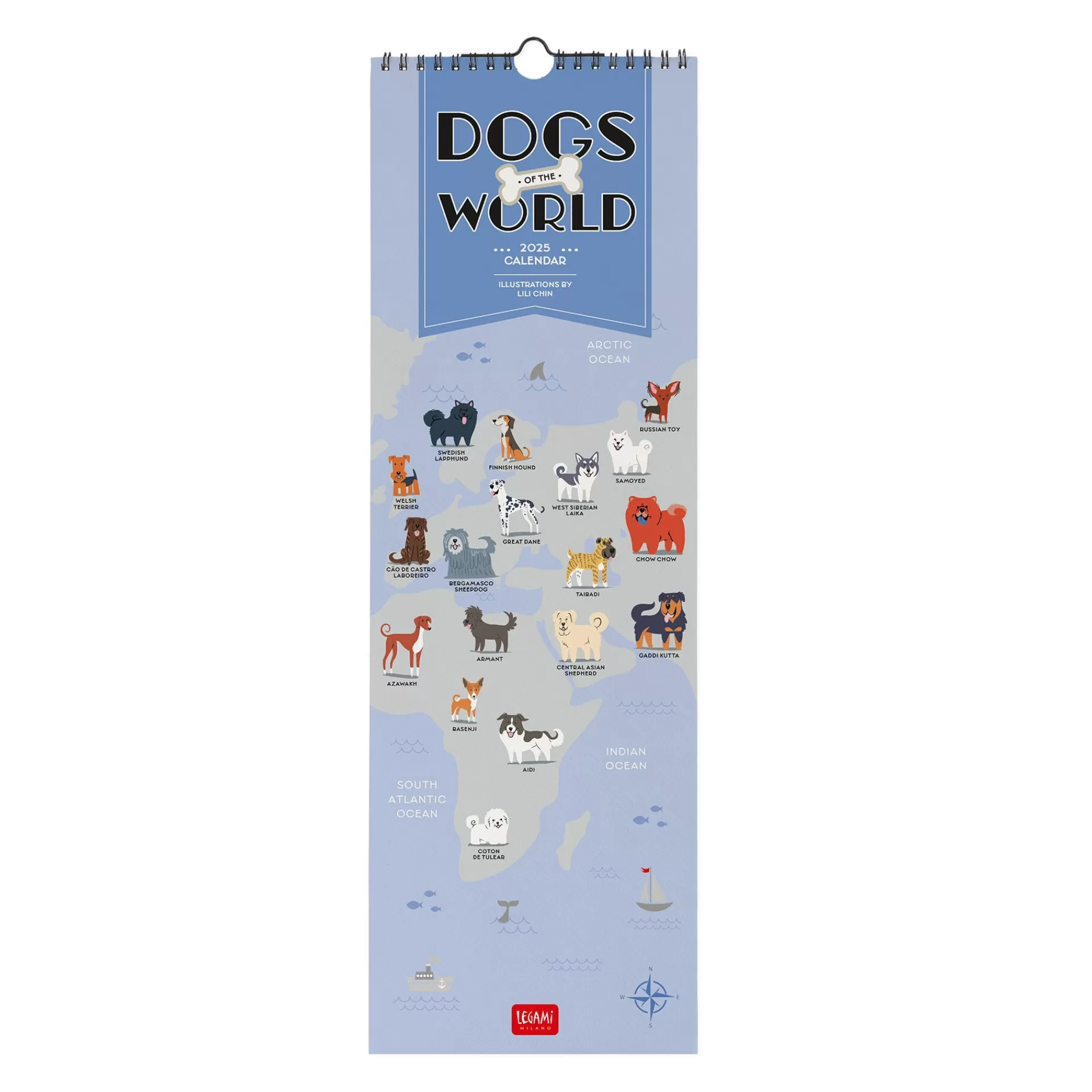 Legami Milano Calendario da Parete 2025 - 16 x 49 cm- Calendari Da Parete