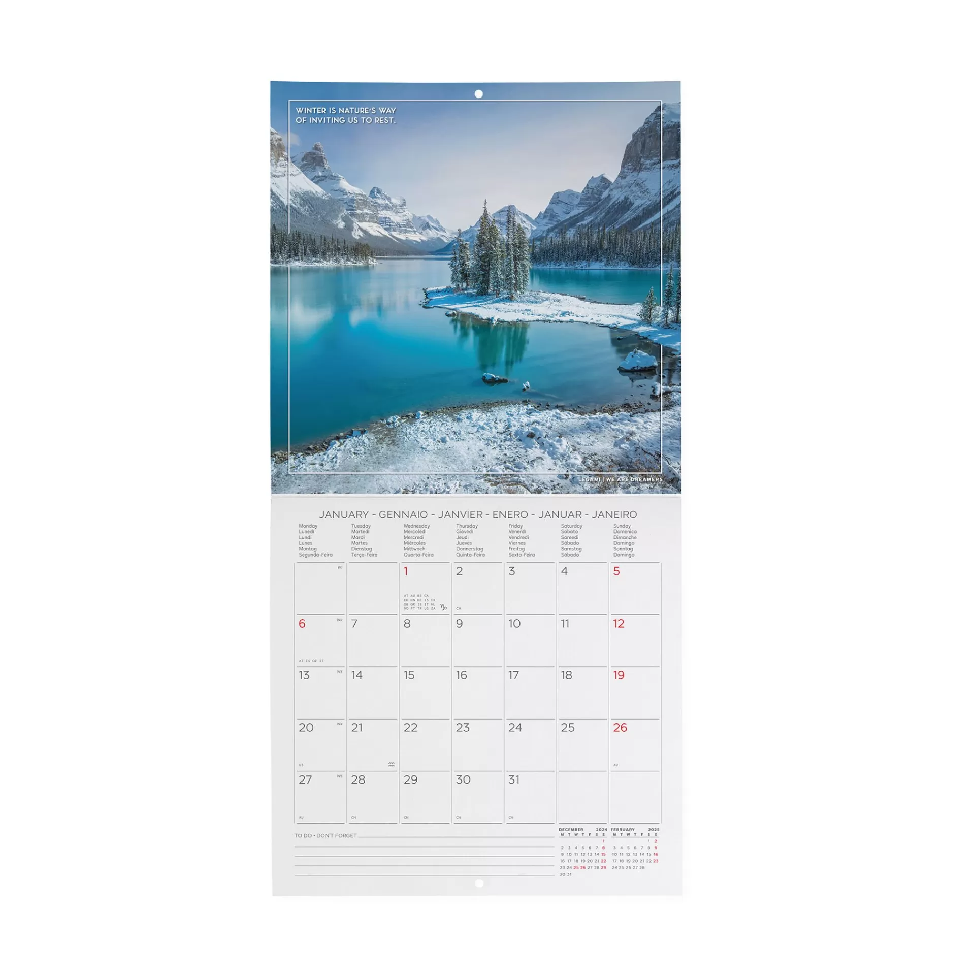 Legami Milano Calendario da Parete 2025 - 18 x 18 cm- Calendari Da Parete