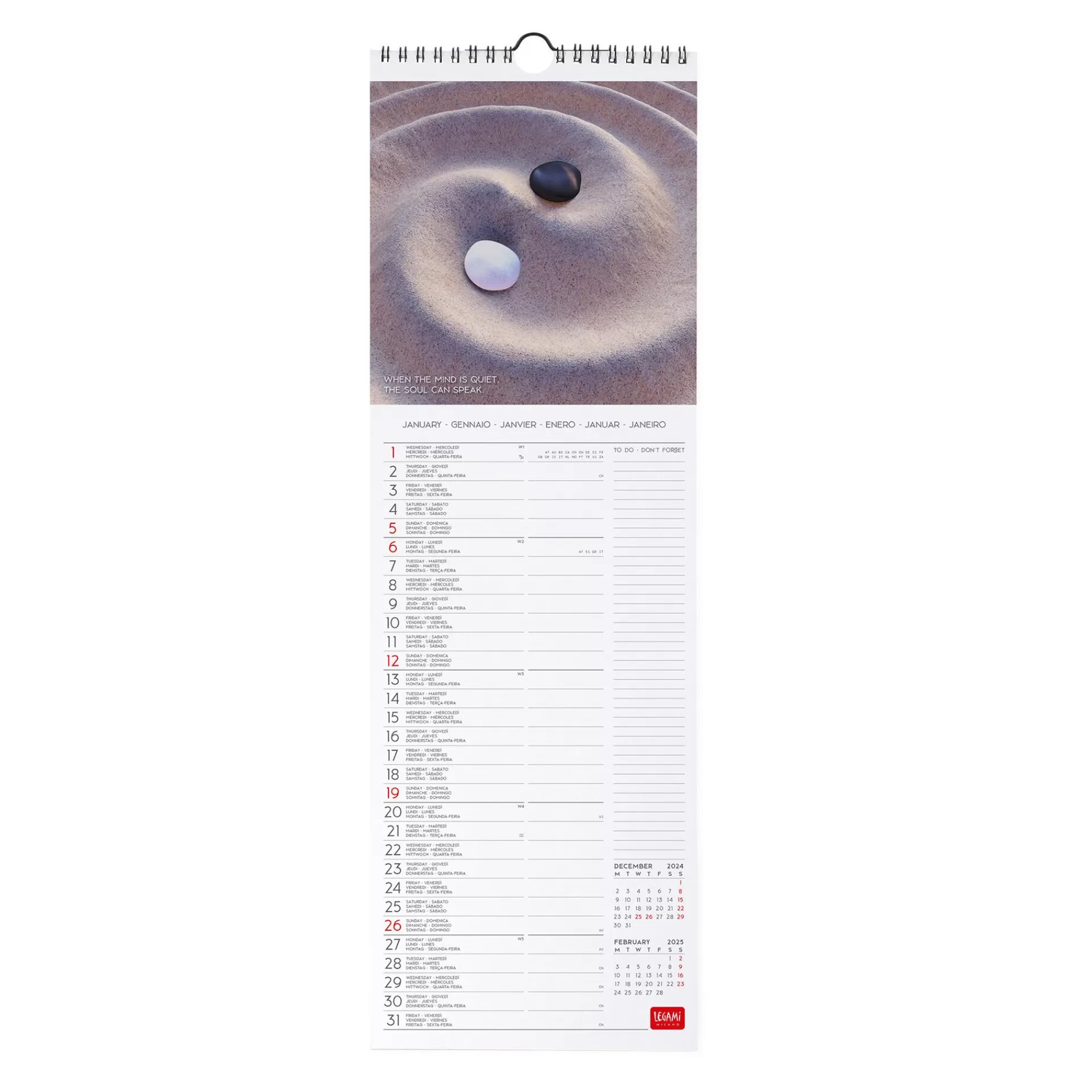 Legami Milano Calendario da Parete 2025 - 16 x 49 cm- Calendari Da Parete