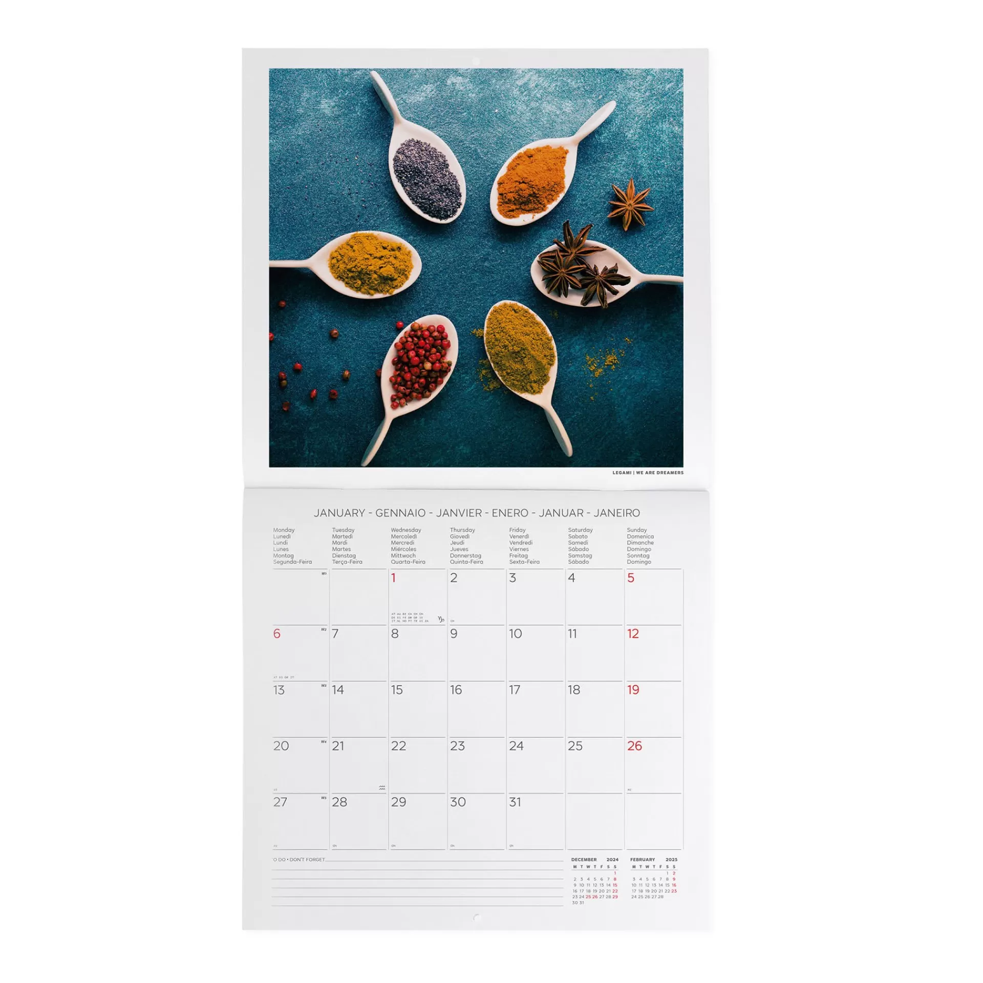 Legami Milano Calendario da Parete 2025 - 30 x 29 cm- Calendari Da Parete