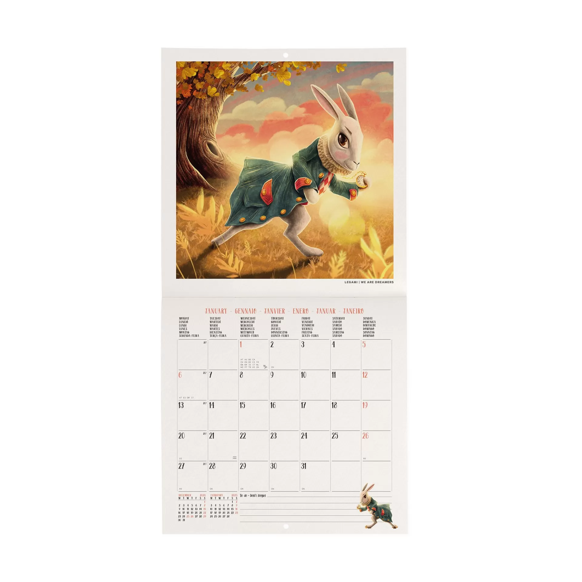 Legami Milano Calendario da Parete 2025 - 18 x 18 cm- Calendari Da Parete