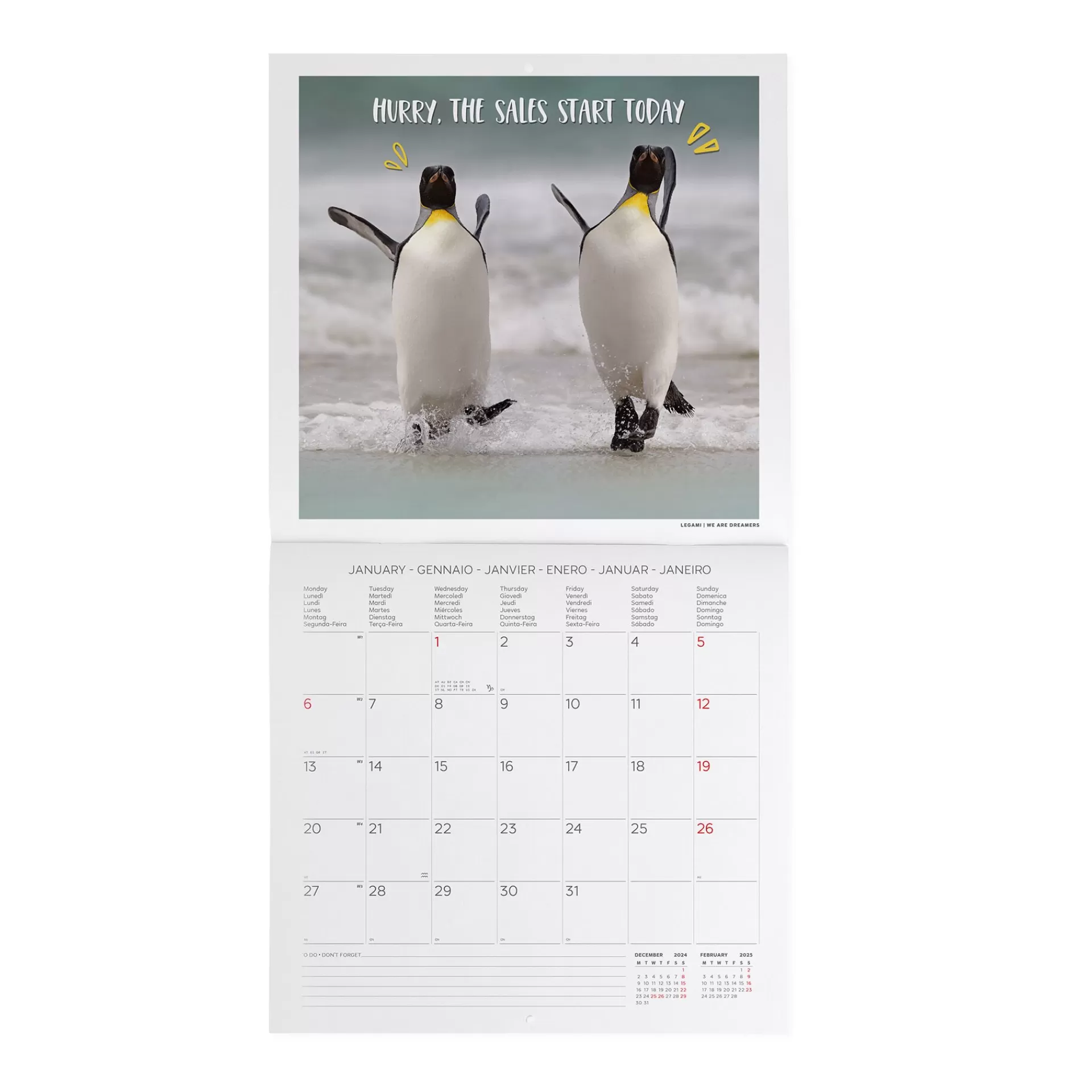 Legami Milano Calendario da Parete 2025 - 30 x 29 cm- Calendari Da Parete