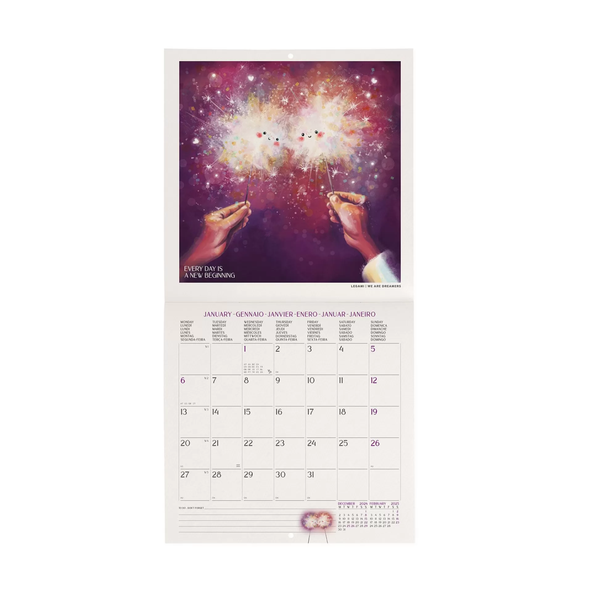 Legami Milano Calendario da Parete 2025 - 18 x 18 cm- Calendari Da Parete