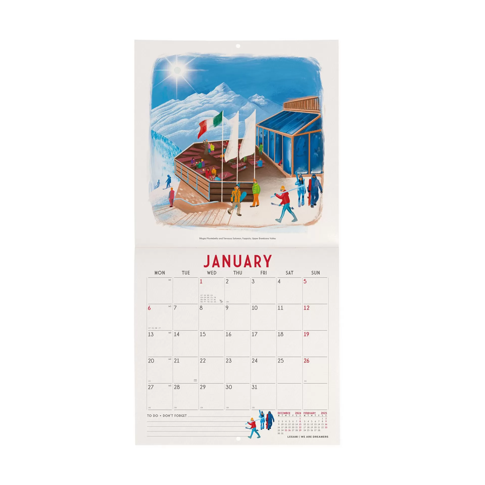 Legami Milano Calendario da Parete 2025 - 18 x 18 cm- Calendari Da Parete