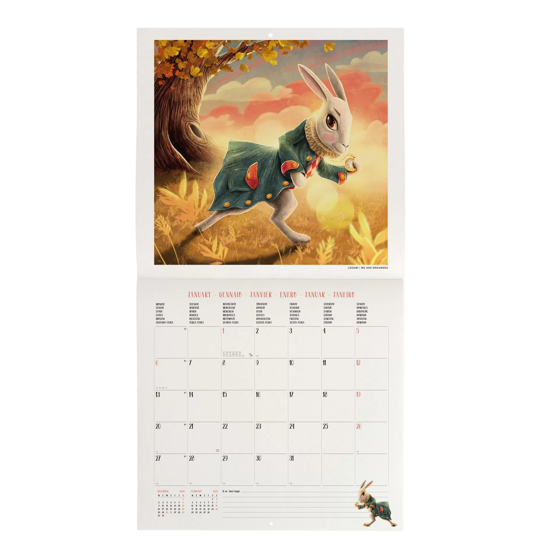 Legami Milano Calendario da Parete 2025 - 30 x 29 cm- Calendari Da Parete