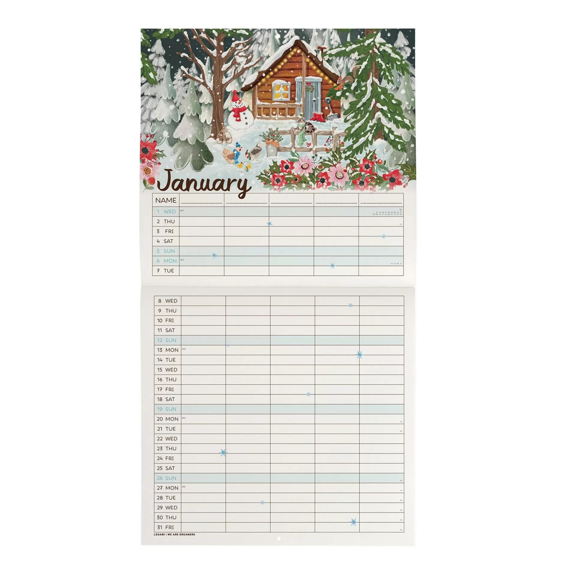 Legami Milano Calendario da Parete 2025 - 30 x 29 cm- Calendari Da Parete