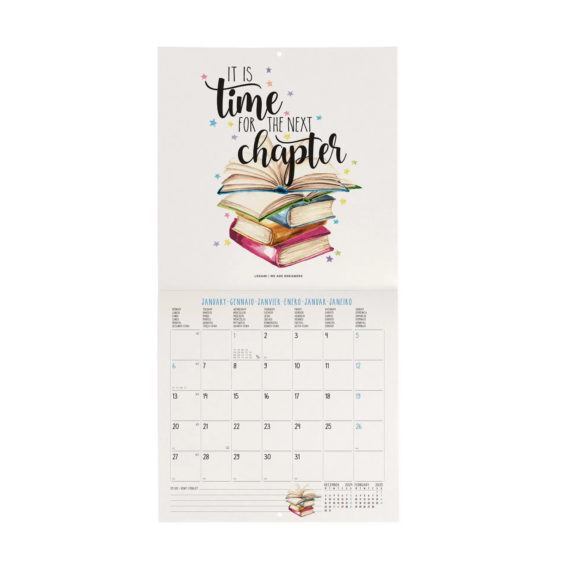 Legami Milano Calendario da Parete 2025 - 18 x 18 cm- Calendari Da Parete