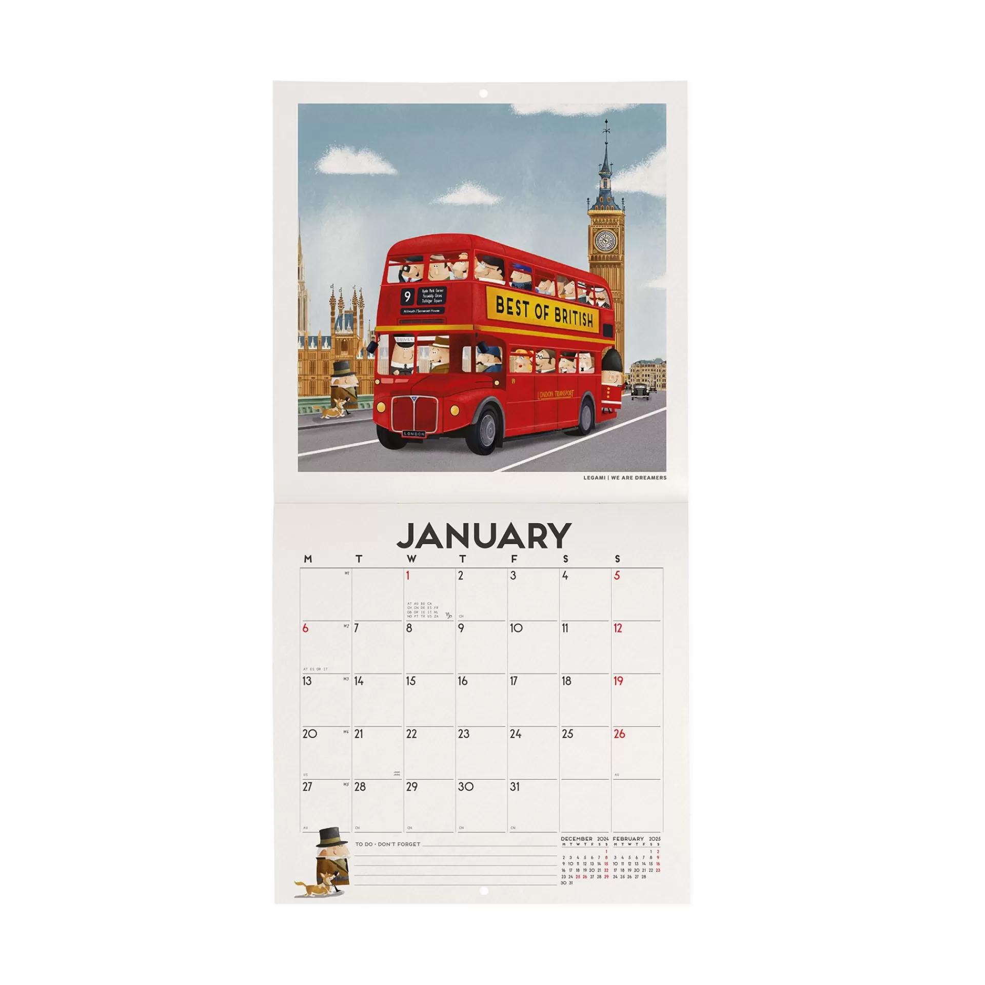 Legami Milano Calendario da Parete 2025 - 18 x 18 cm- Calendari Da Parete