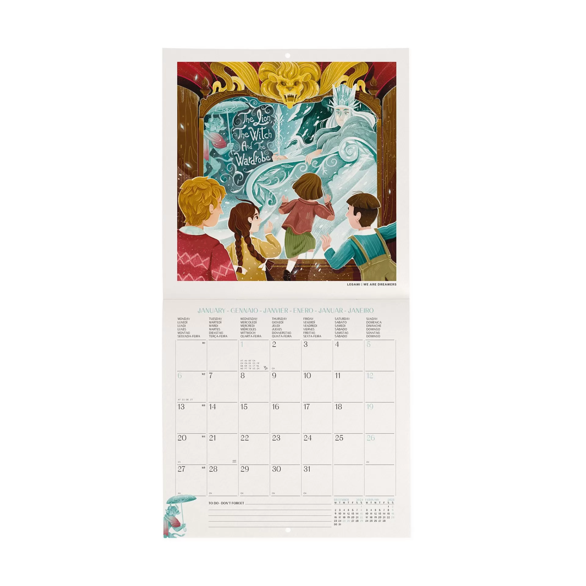 Legami Milano Calendario da Parete 2025 - 18 x 18 cm- Calendari Da Parete