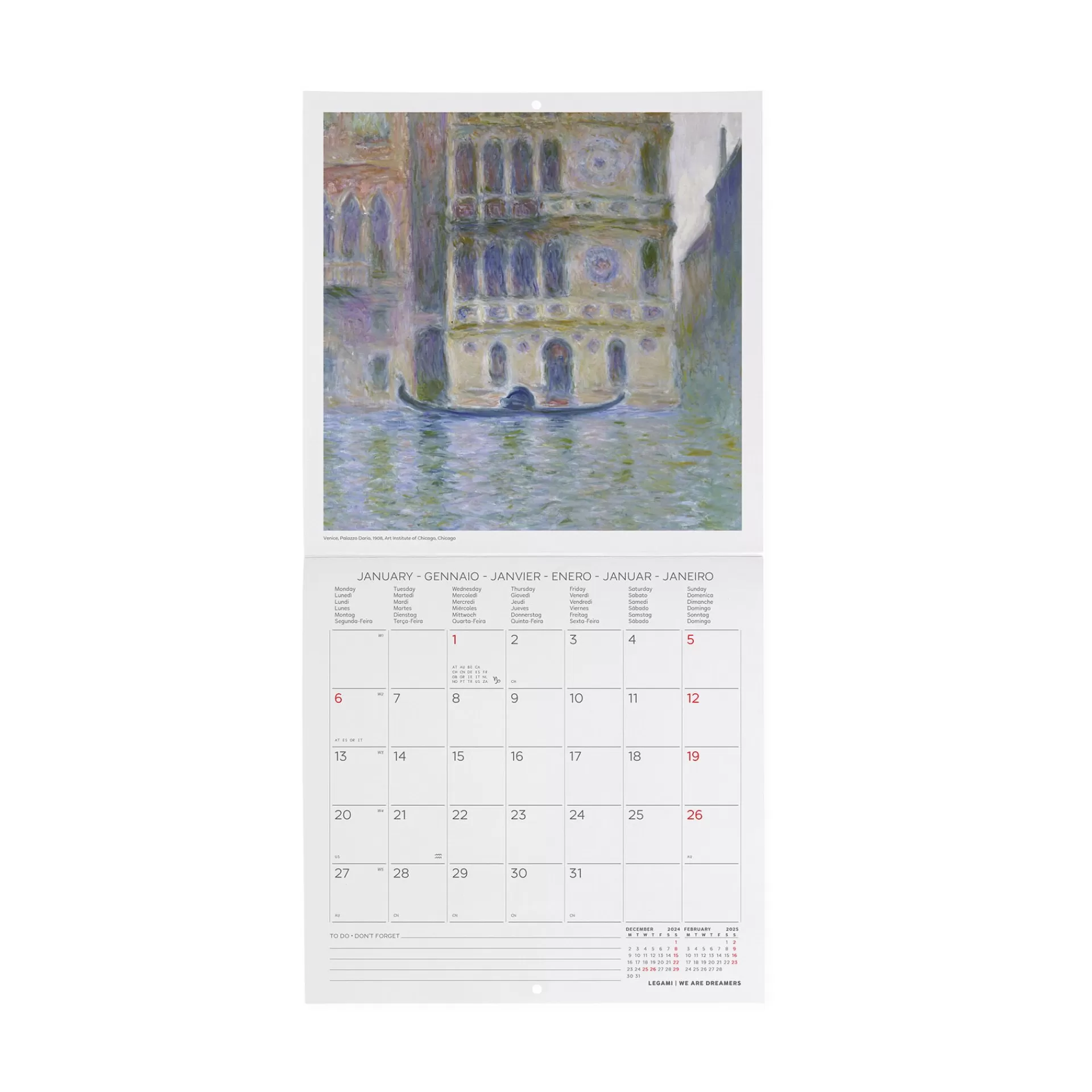 Legami Milano Calendario da Parete 2025 - 18 x 18 cm- Calendari Da Parete