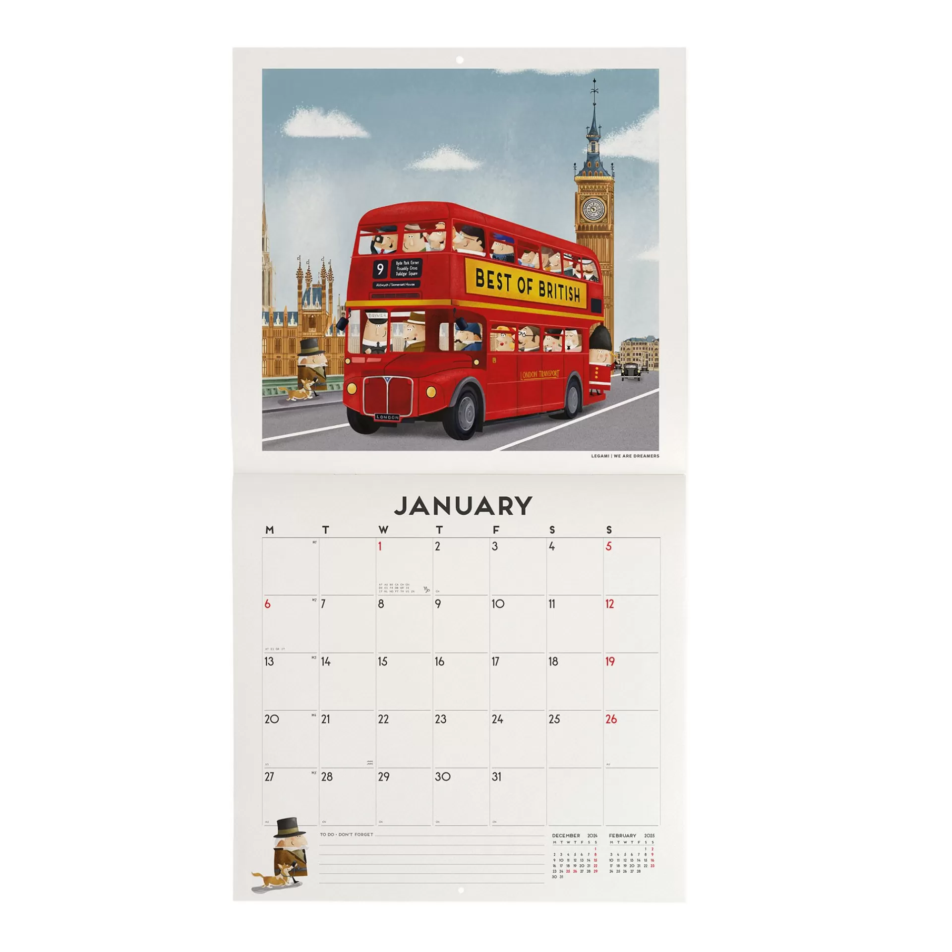 Legami Milano Calendario da Parete 2025 - 30 x 29 cm- Calendari Da Parete