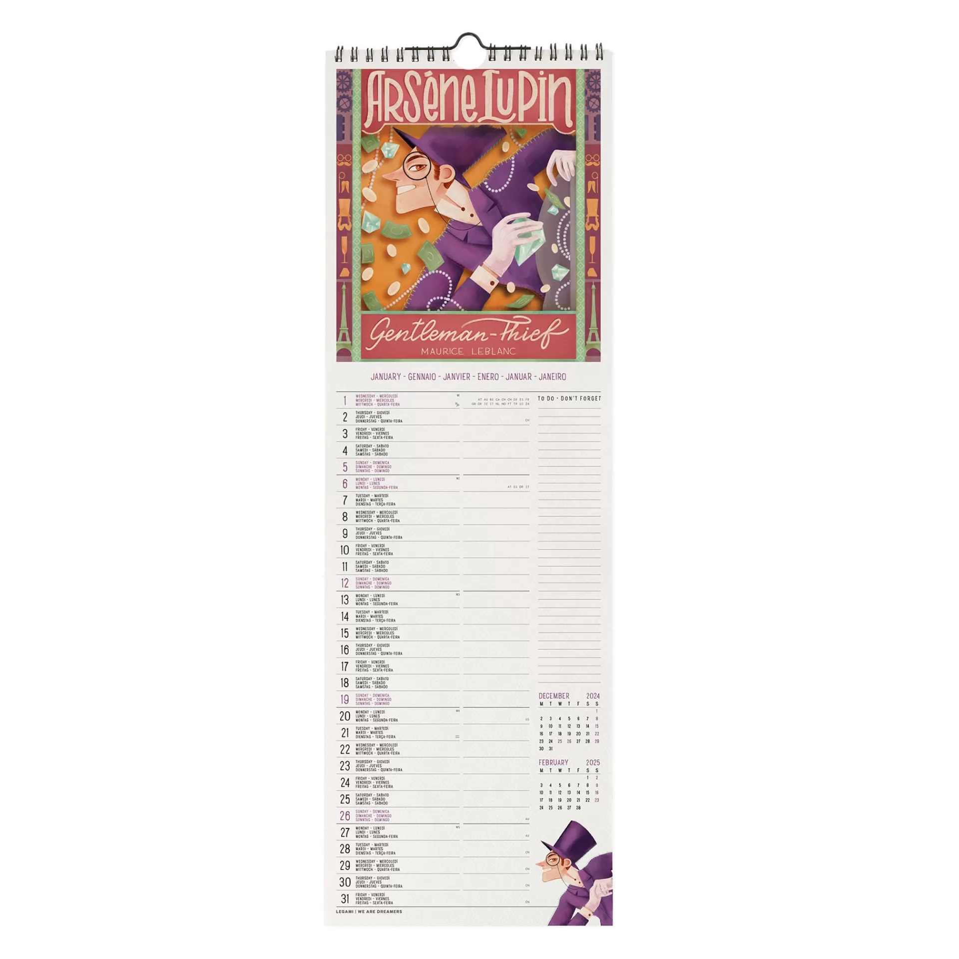 Legami Milano Calendario da Parete 2025 - 16 x 49 cm- Calendari Da Parete