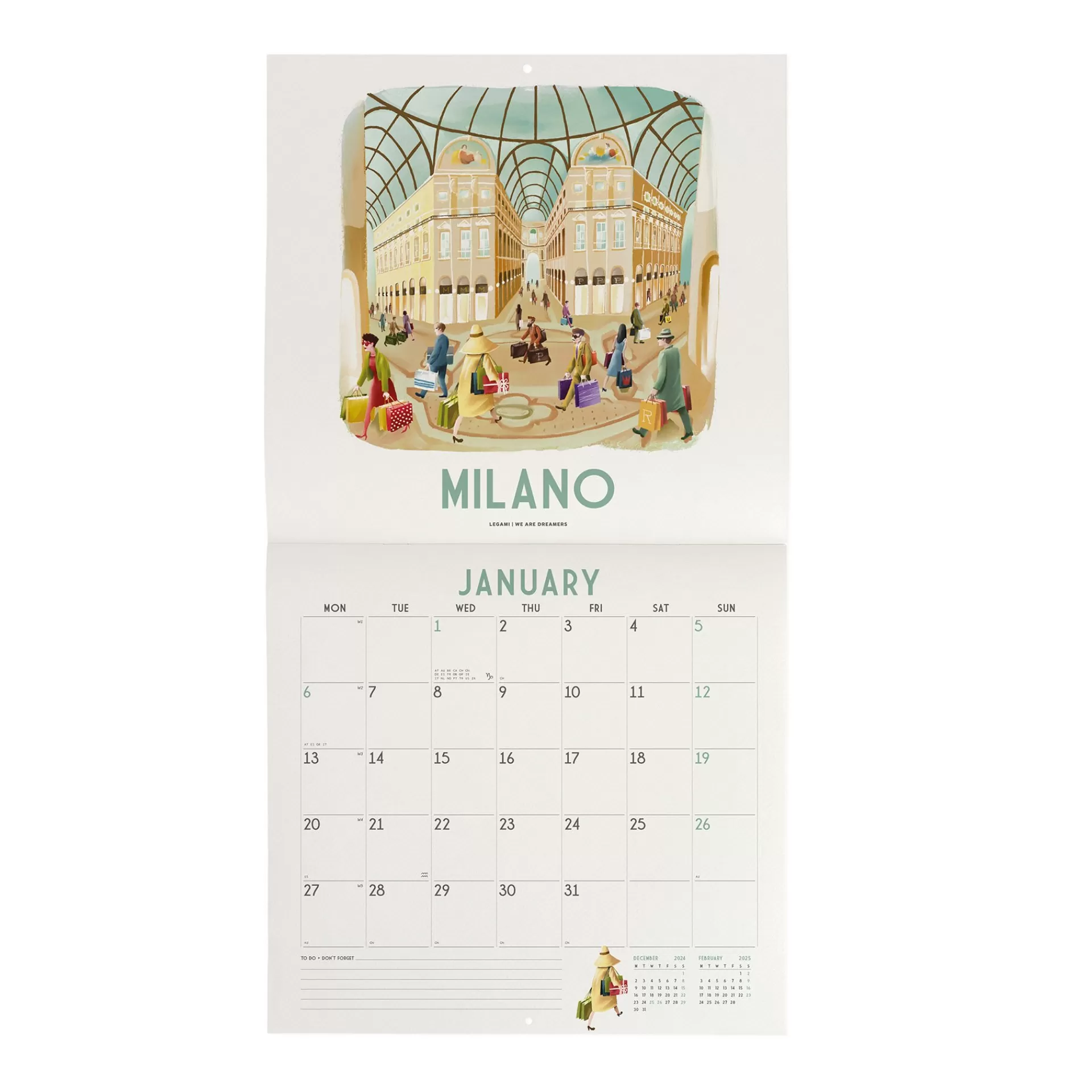 Legami Milano Calendario da Parete 2025 - 30 x 29 cm- Calendari Da Parete