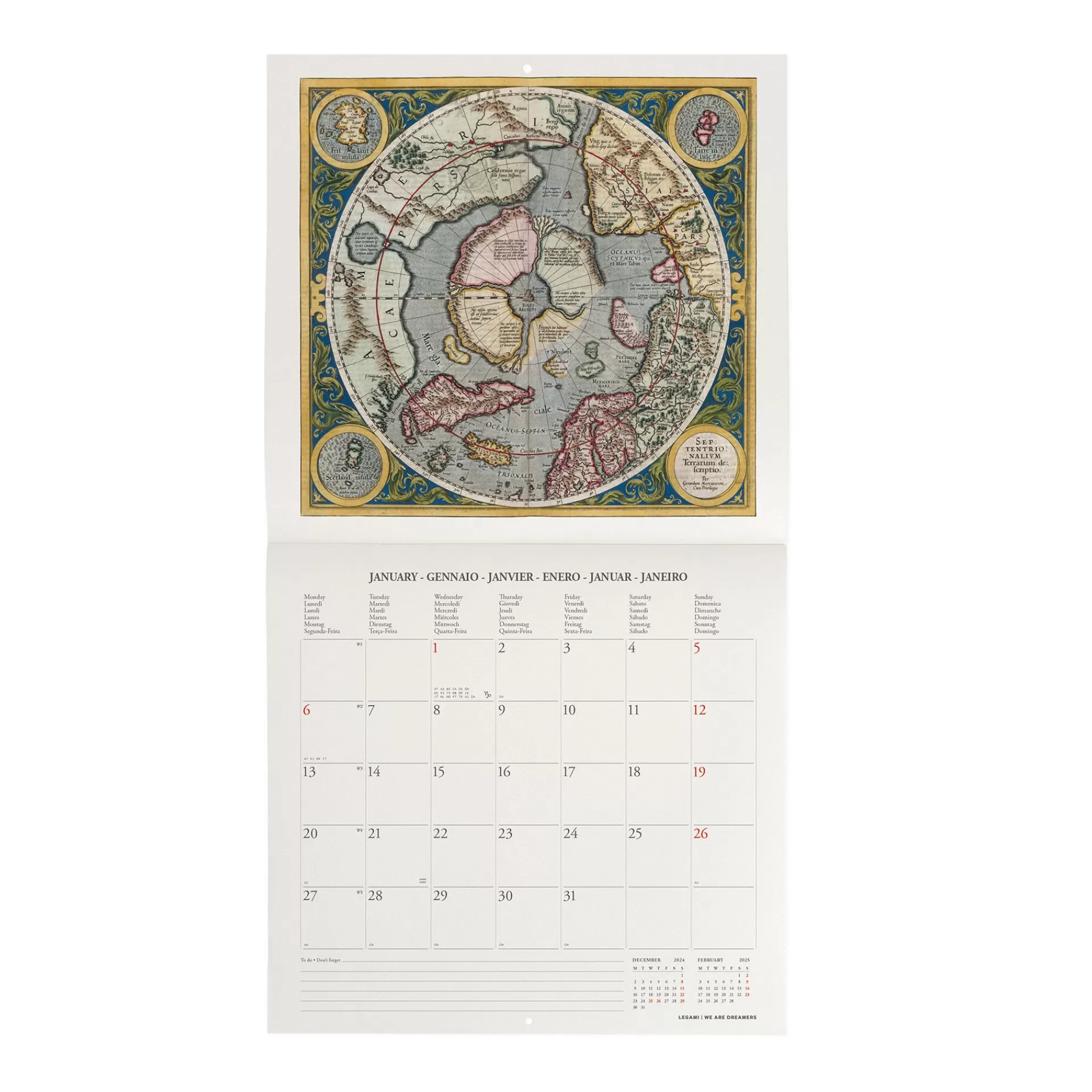 Legami Milano Calendario da Parete 2025 - 30 x 29 cm- Calendari Da Parete