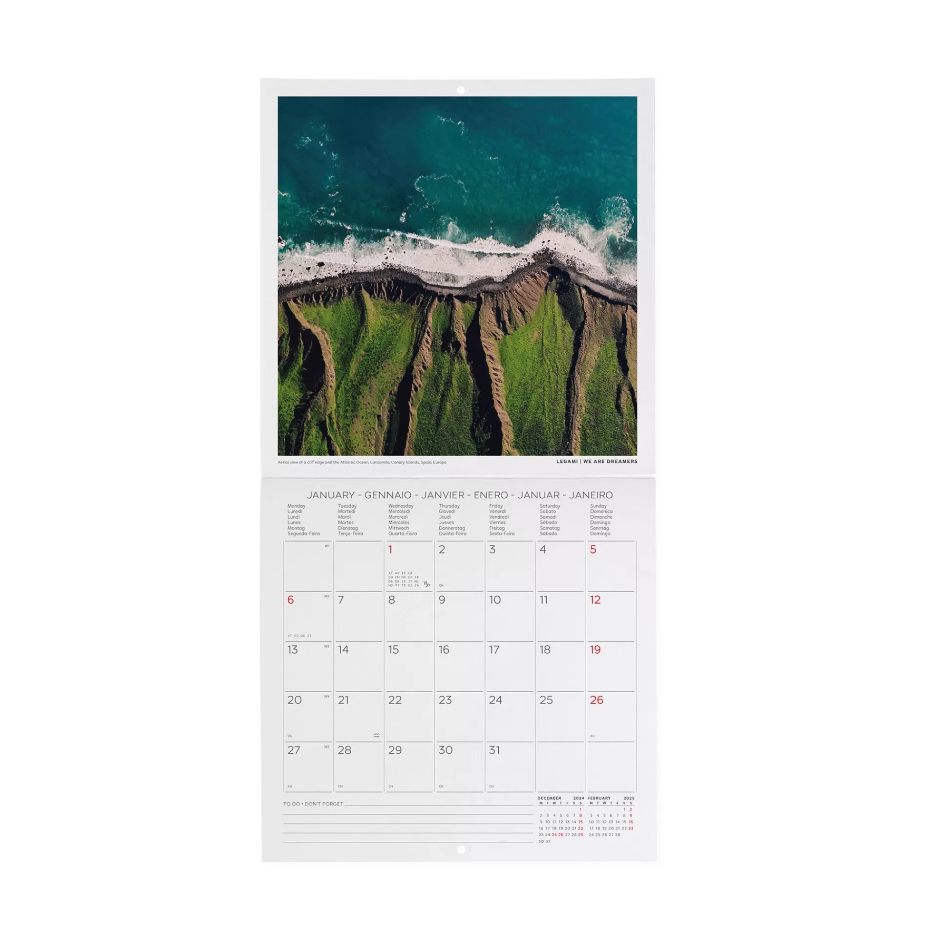 Legami Milano Calendario da Parete 2025 - 18 x 18 cm- Calendari Da Parete