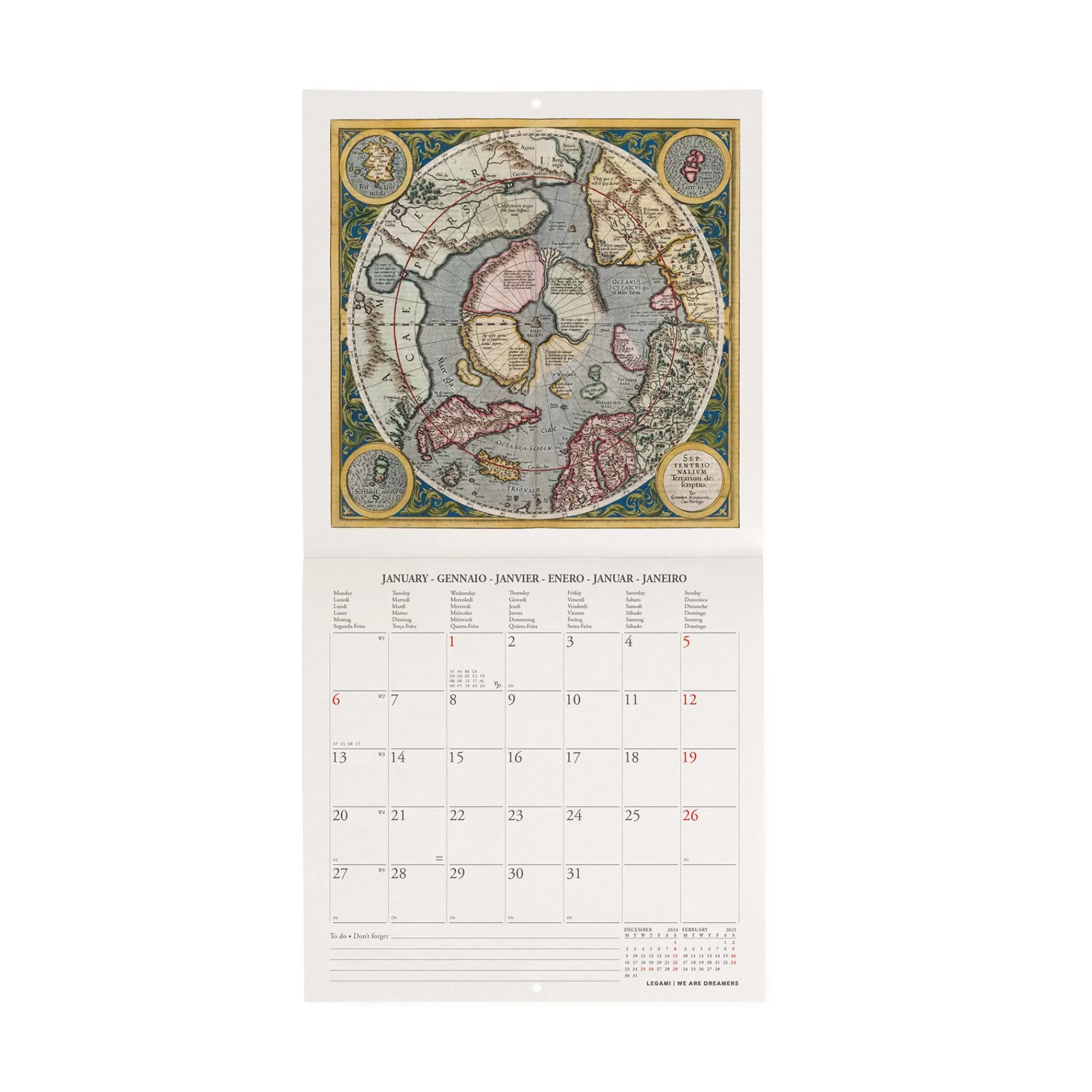 Legami Milano Calendario da Parete 2025 - 18 x 18 cm- Calendari Da Parete