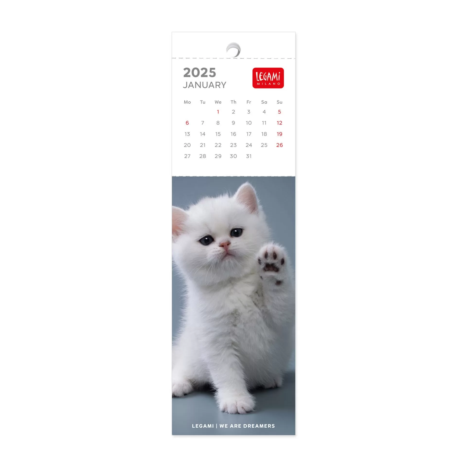 Legami Milano Calendario Segnalibro 2025 - 5,5 x 18 cm- Calendari Segnalibro