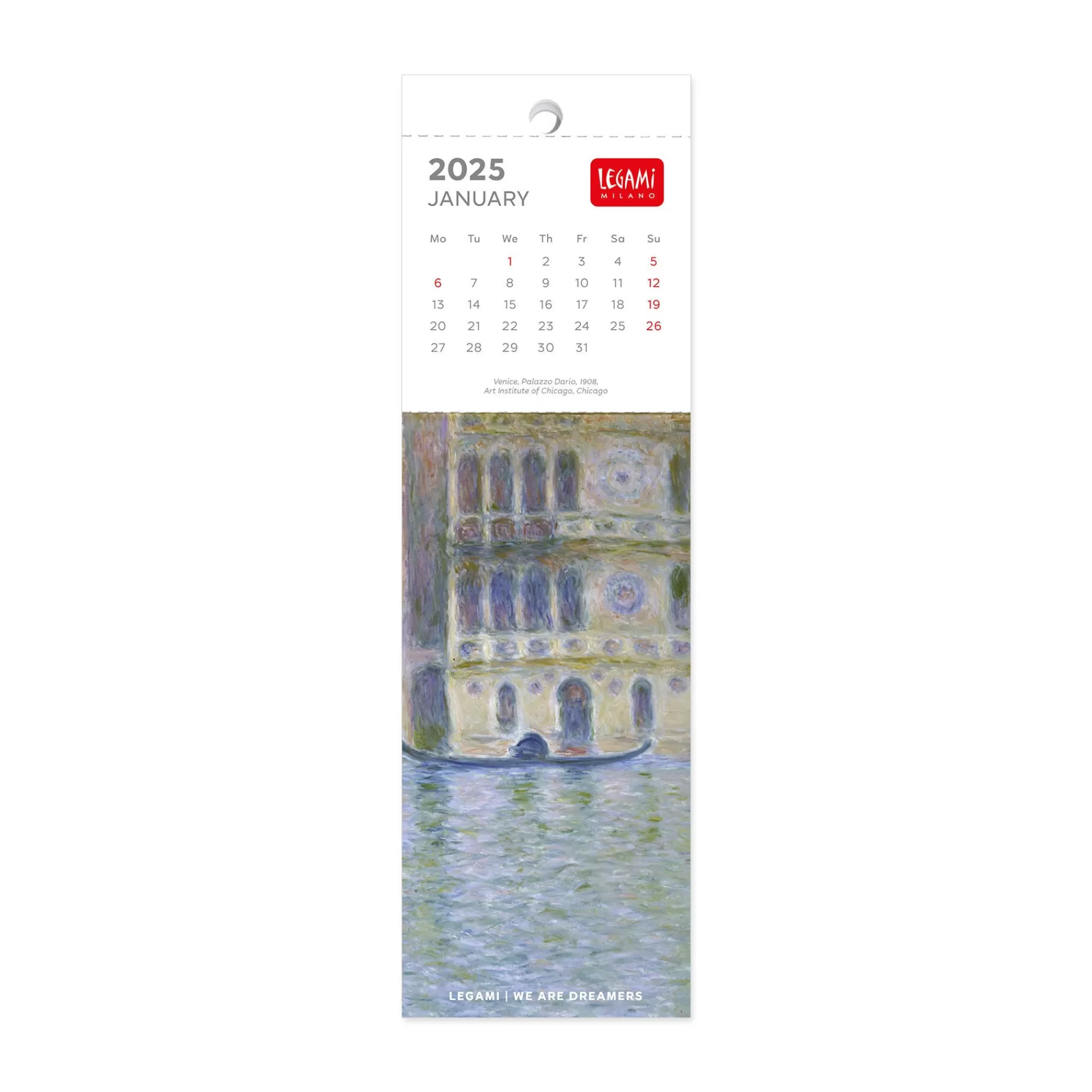 Legami Milano Calendario Segnalibro 2025 - 5,5 x 18 cm- Calendari Segnalibro