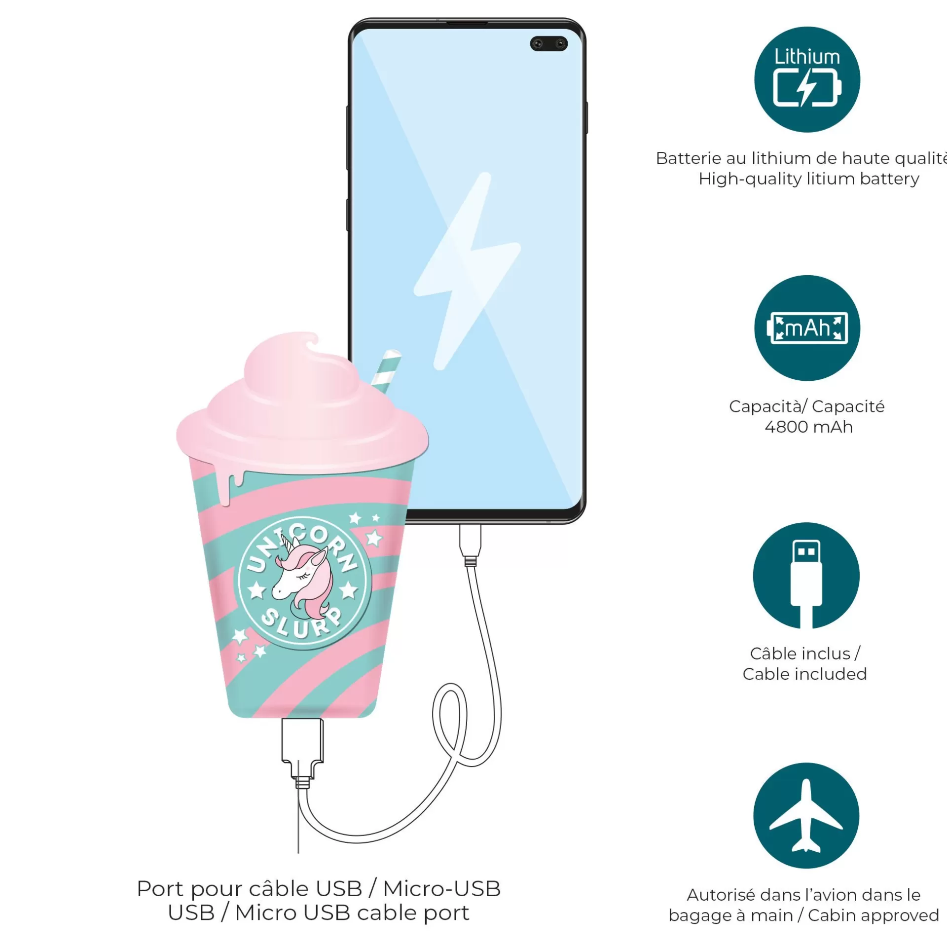 Legami Milano Caricabatteria Portatile - My Super Power- Power Bank E Caricabatterie