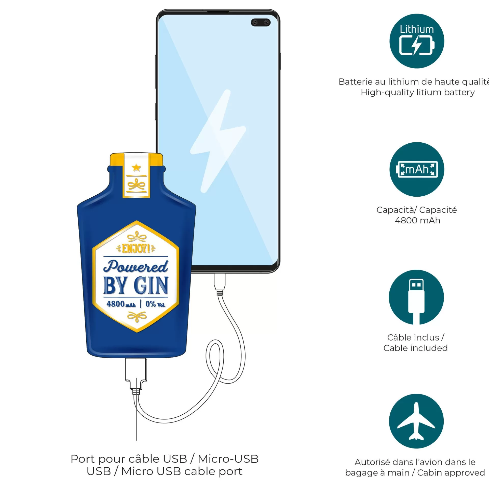 Legami Milano Caricabatteria Portatile - My Super Power- Power Bank E Caricabatterie