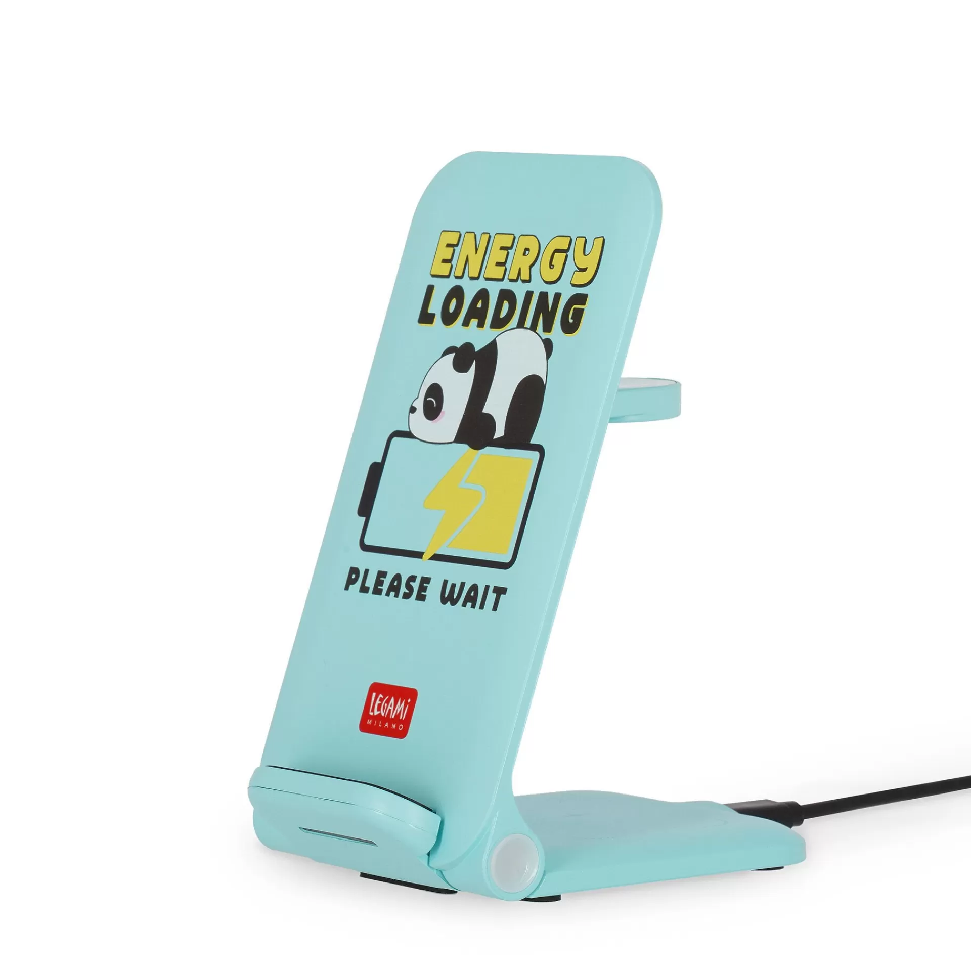 Legami Milano Caricabatteria Wireless 3 in 1 con Supporto - Charging Station- Power Bank E Caricabatterie