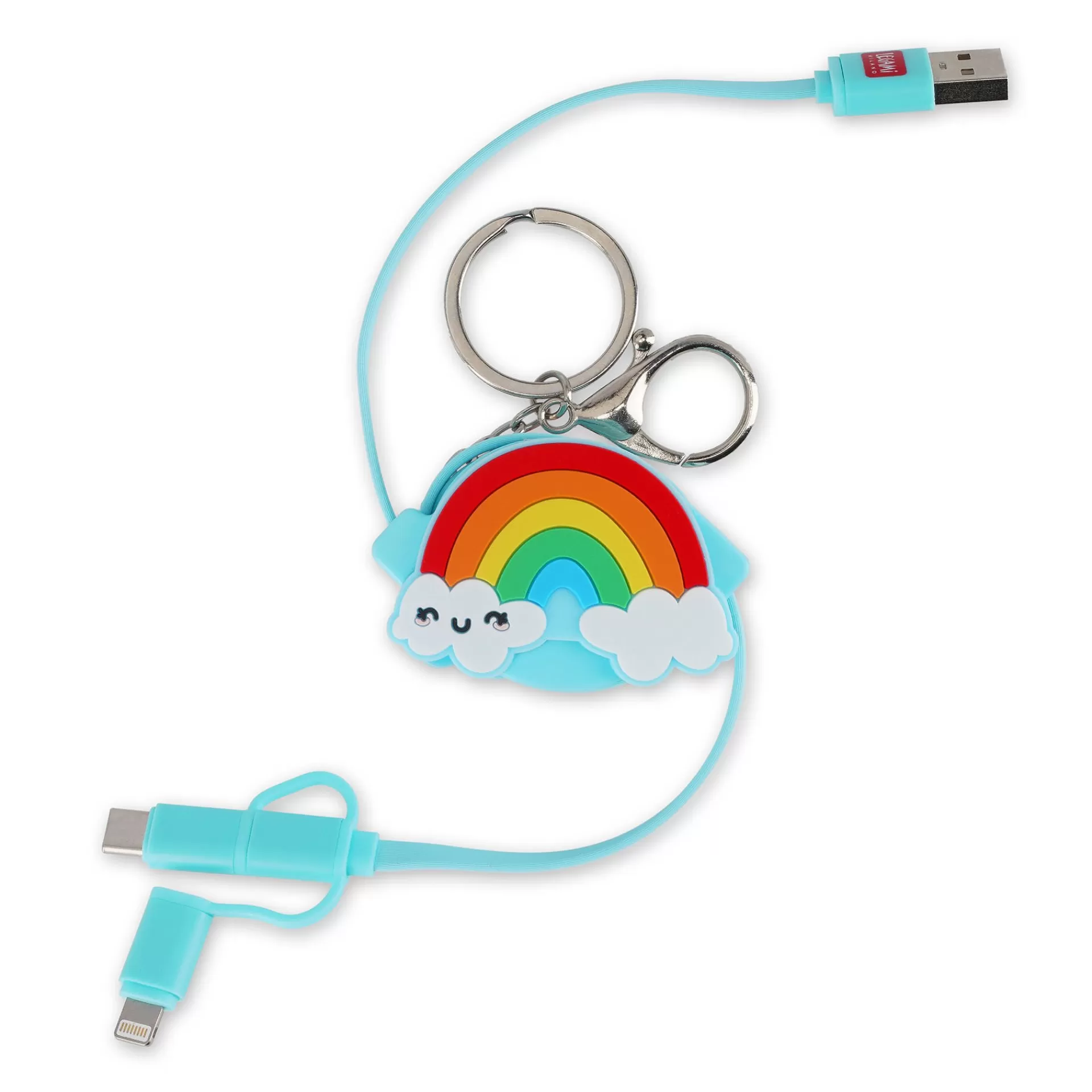 Legami Milano Cavo di Ricarica 3 in 1 Retrattile - Charge 'N Roll- Power Bank E Caricabatterie