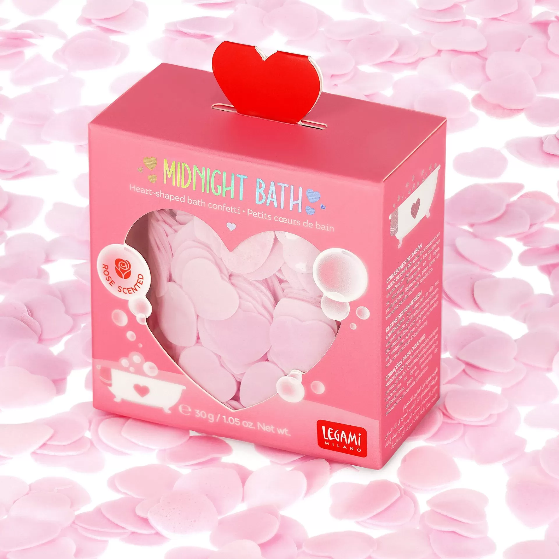 Legami Milano Coriandoli di Sapone da Bagno a Forma di Cuore- Viso E Corpo