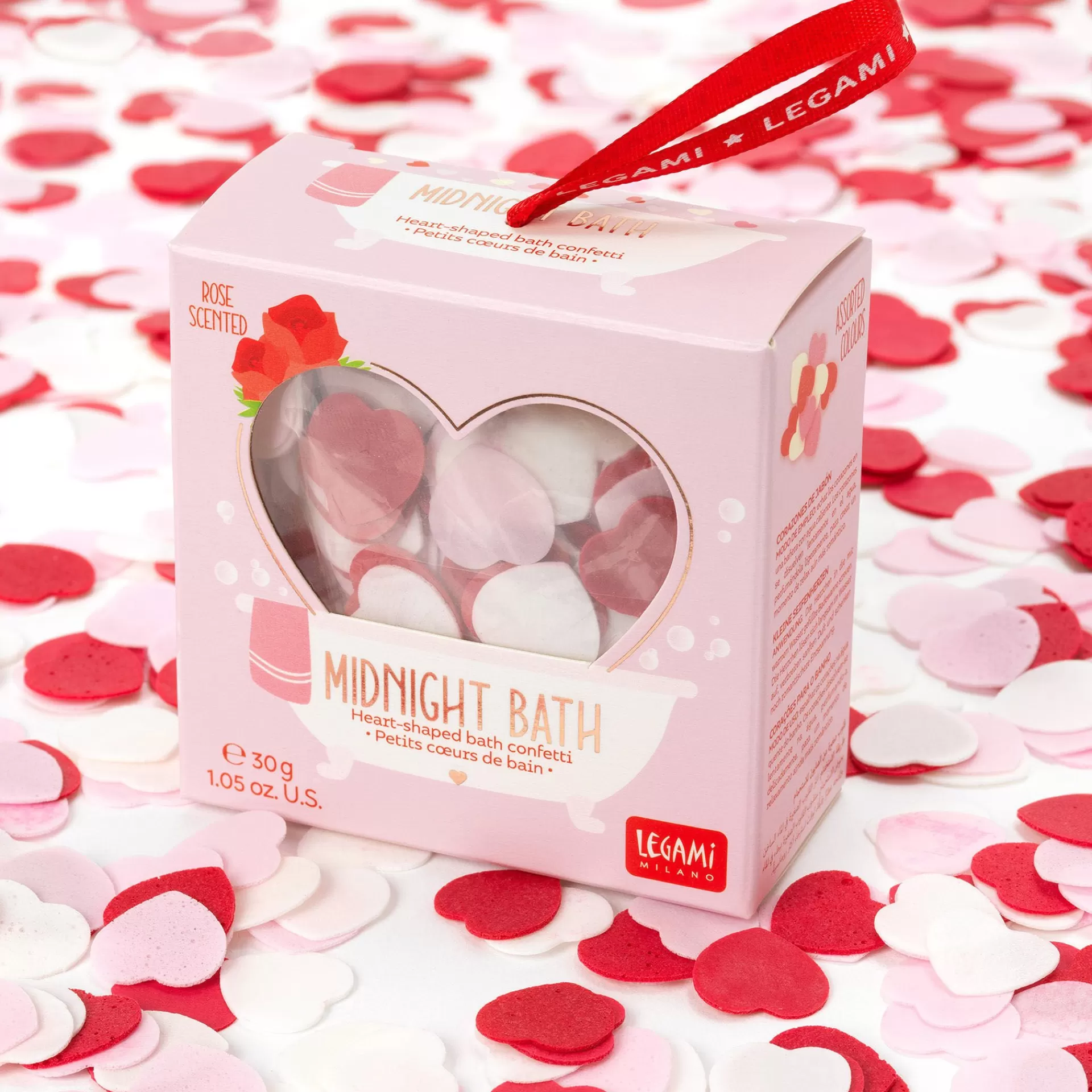 Legami Milano Coriandoli di Sapone da Bagno a Forma di Cuore- Viso E Corpo