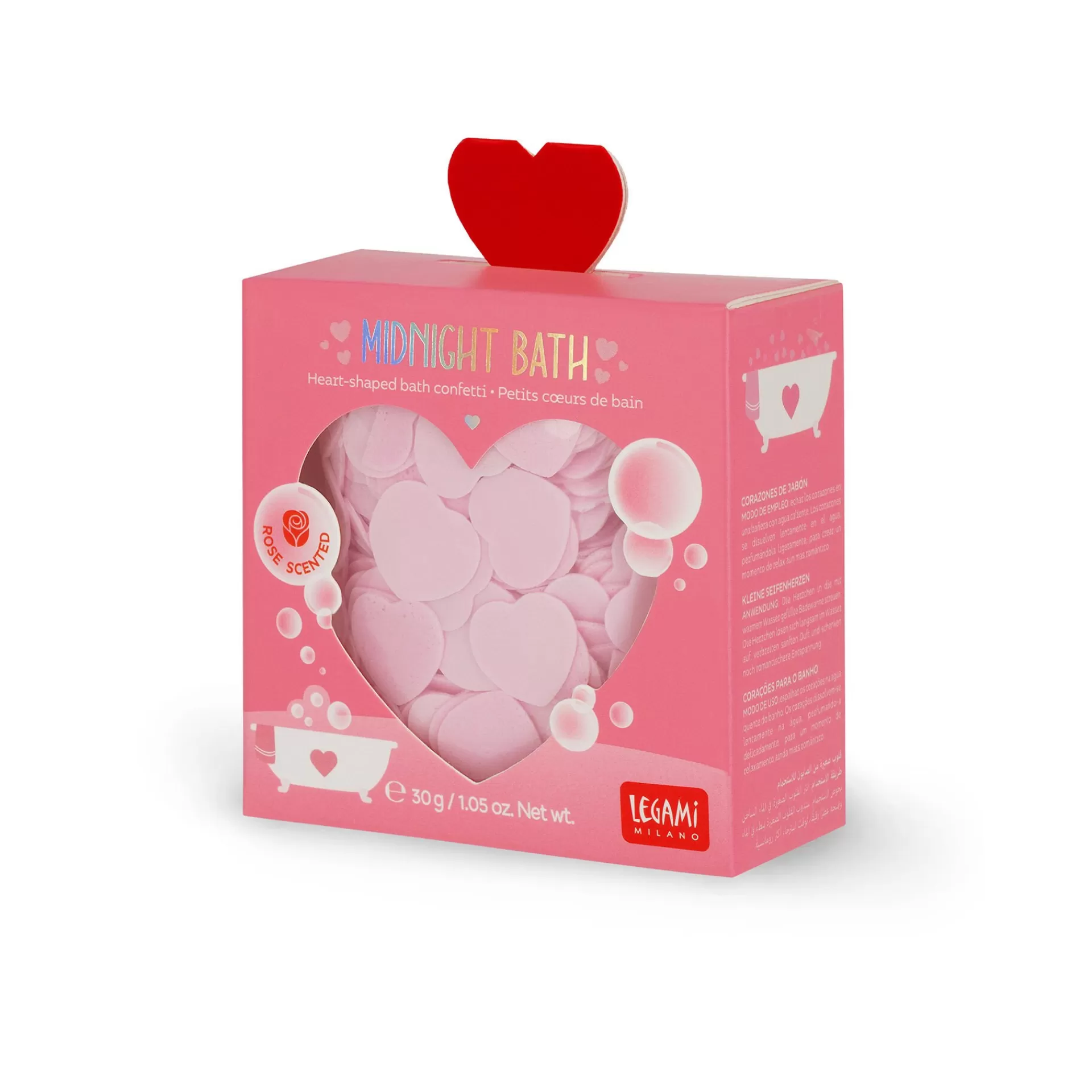 Legami Milano Coriandoli di Sapone da Bagno a Forma di Cuore- Viso E Corpo