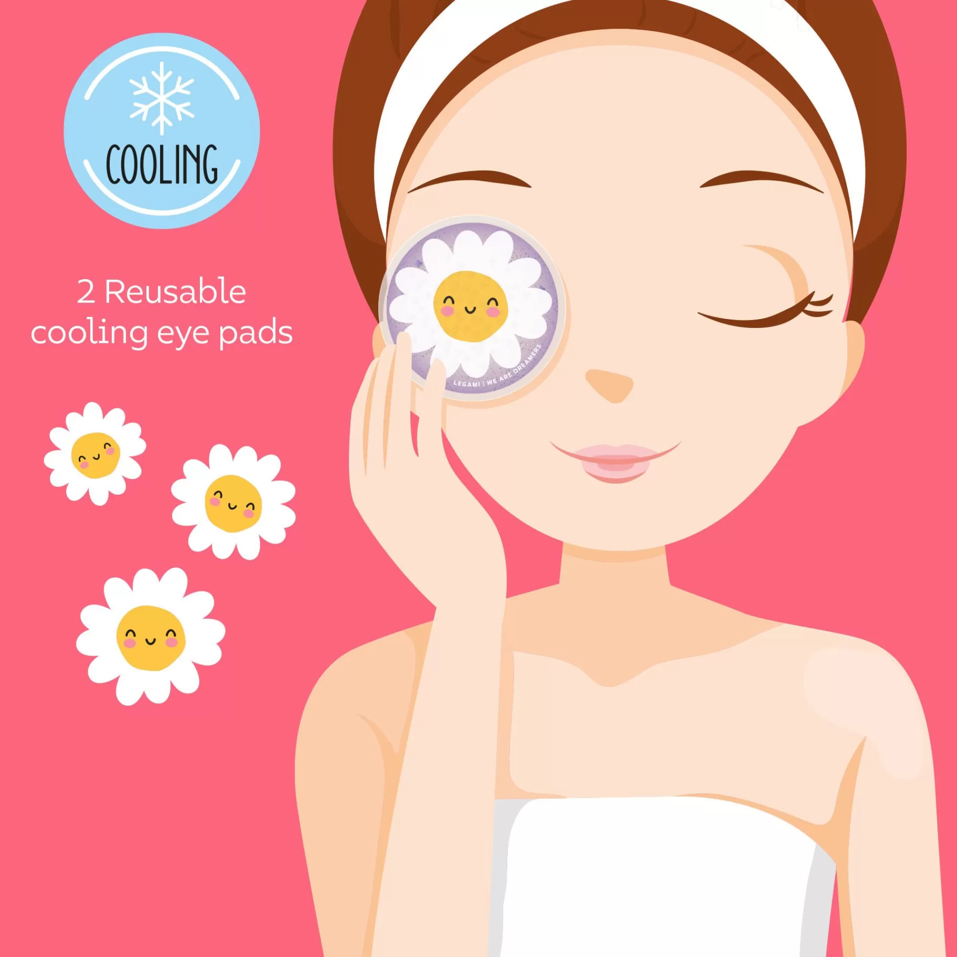 Legami Milano Dischetti Occhi Rinfrescanti e Riutilizzabili - Chill Out- Accessori Beauty