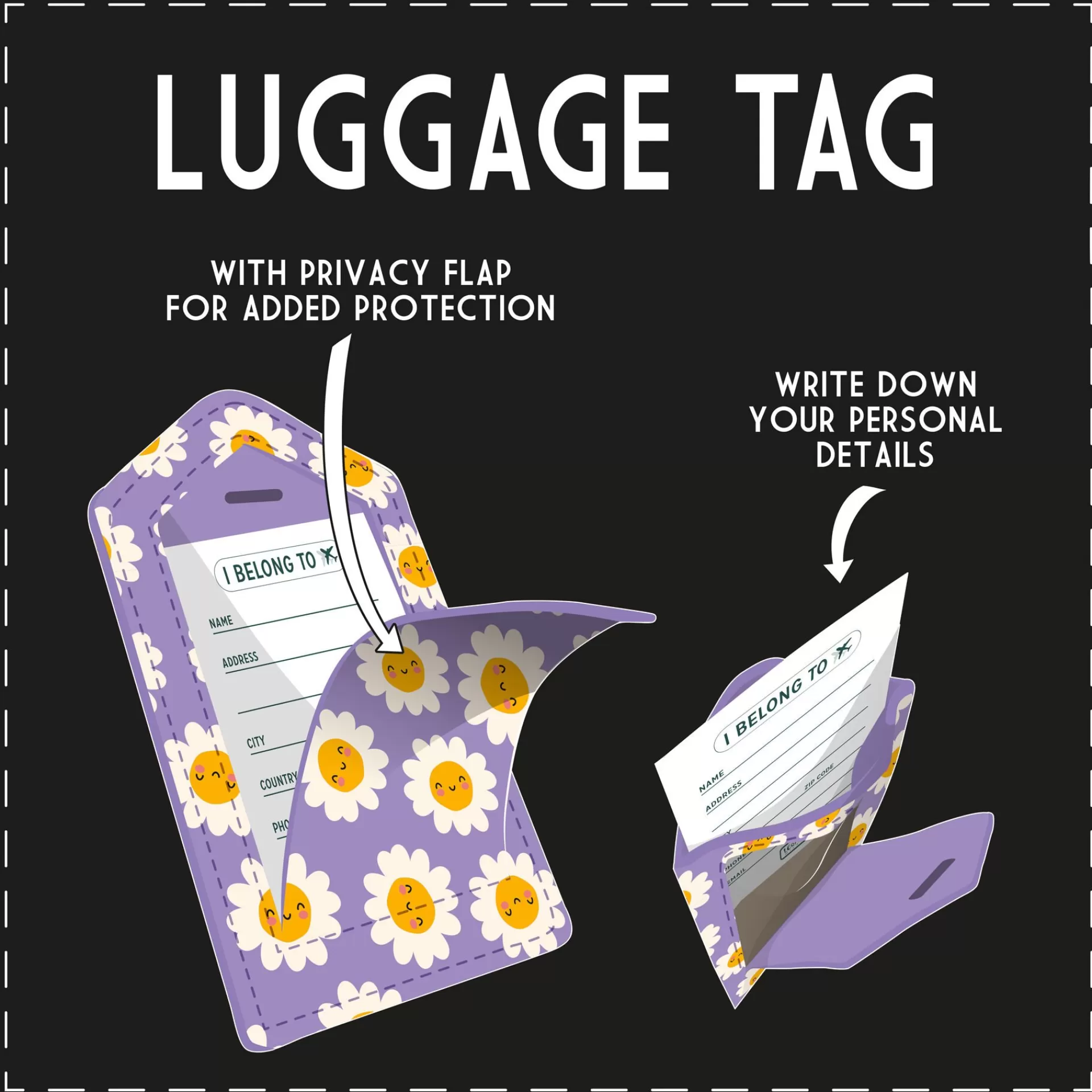 Legami Milano Etichetta Bagaglio - Luggage Tag- Accessori Viaggio