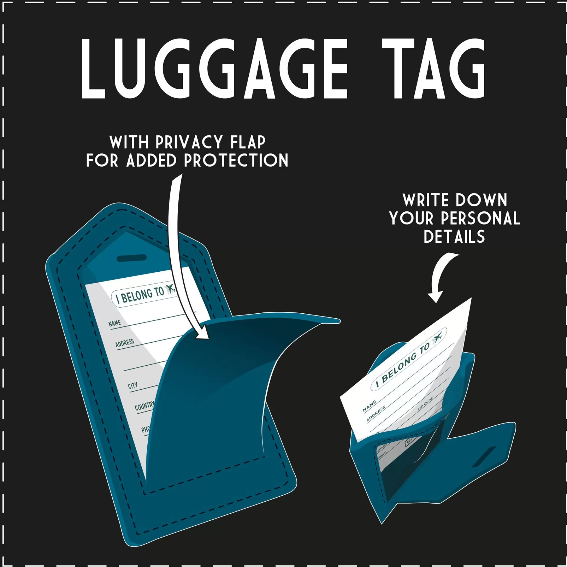 Legami Milano Etichetta Bagaglio - Luggage Tag- Accessori Viaggio