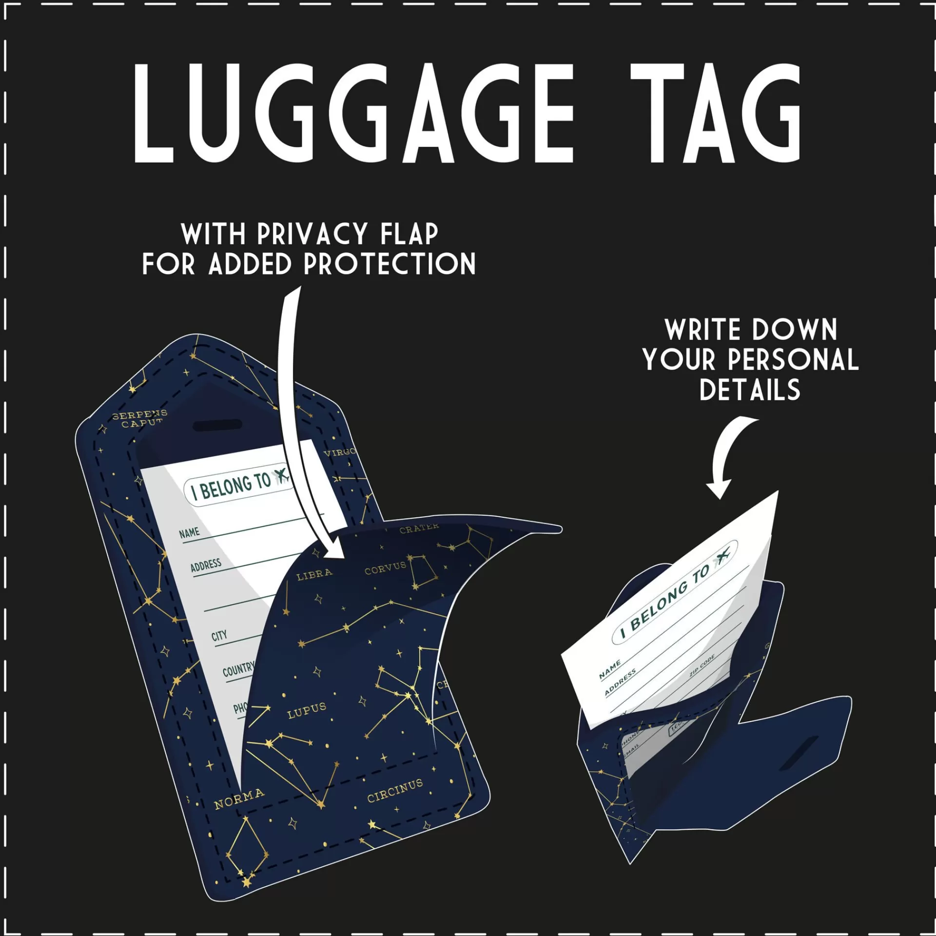 Legami Milano Etichetta Bagaglio - Luggage Tag- Accessori Viaggio