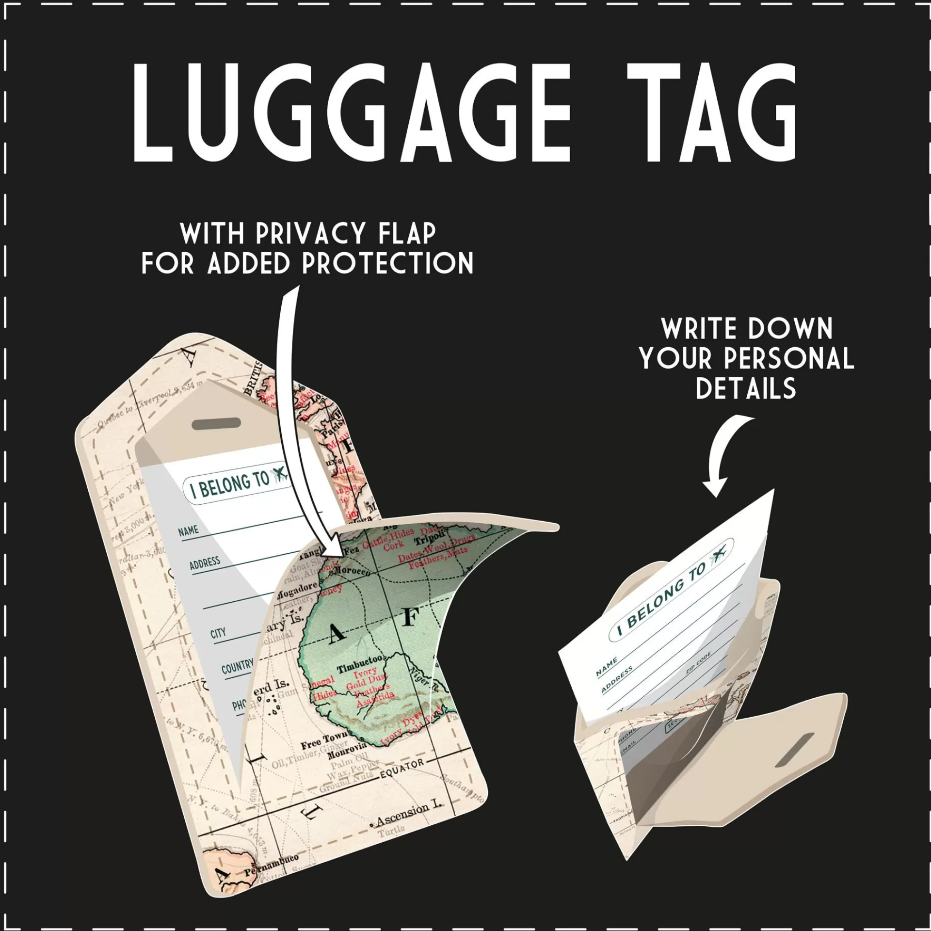 Legami Milano Etichetta Bagaglio - Luggage Tag- Accessori Viaggio