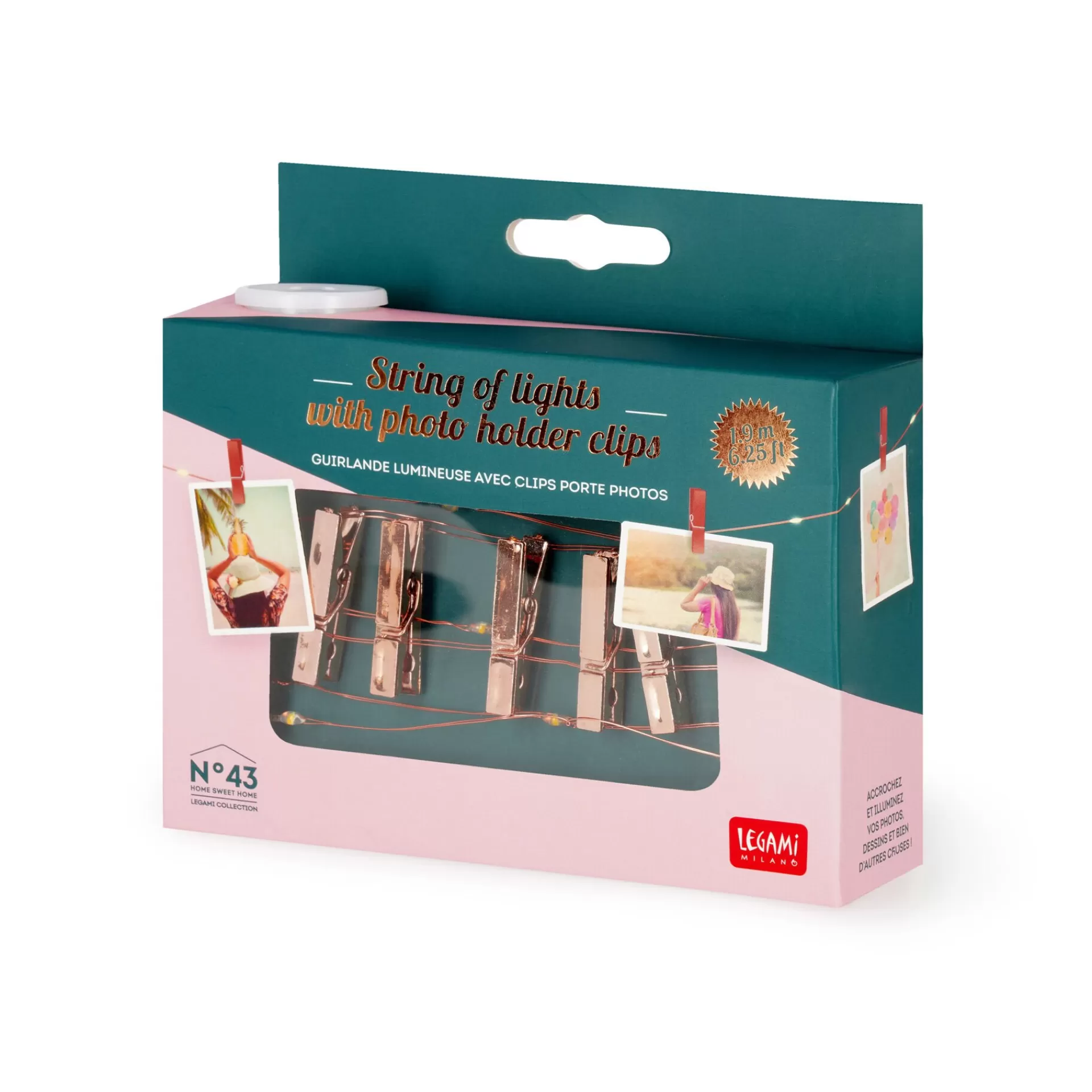 Legami Milano Filo di Luci Decorative con Clip Portafoto- Portafoto E Album