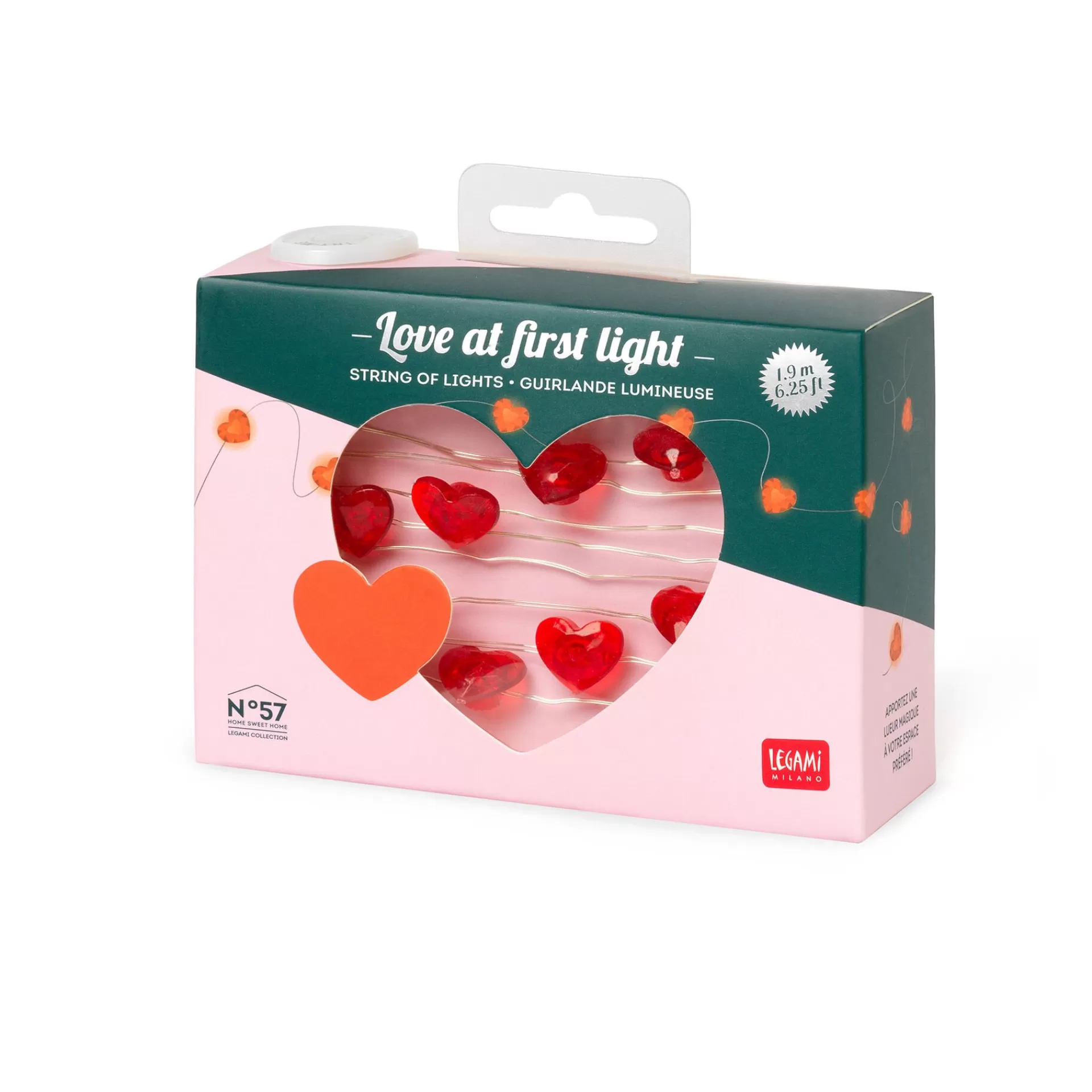 Legami Milano Filo di Luci Led a Forma di Cuore- Luci Decorative