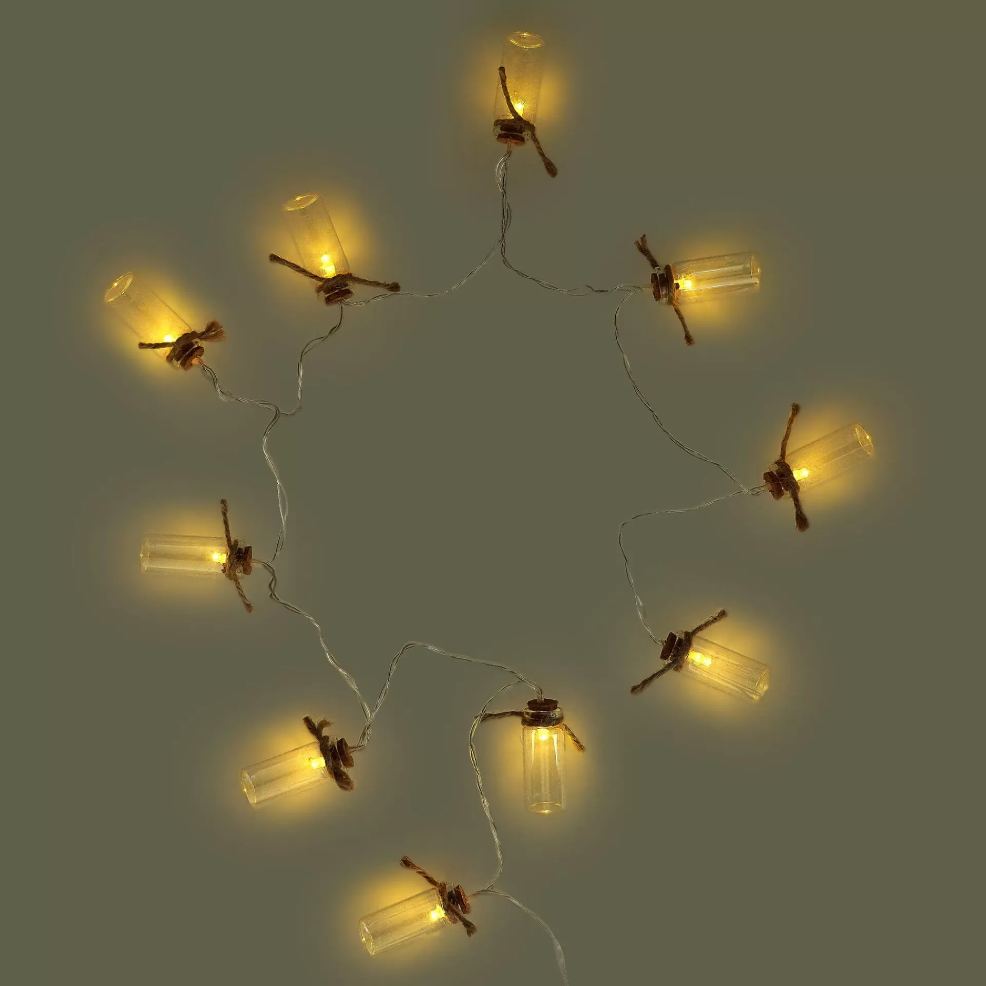 Legami Milano Filo di Luci Led con Vasetti di Vetro- Luci Decorative