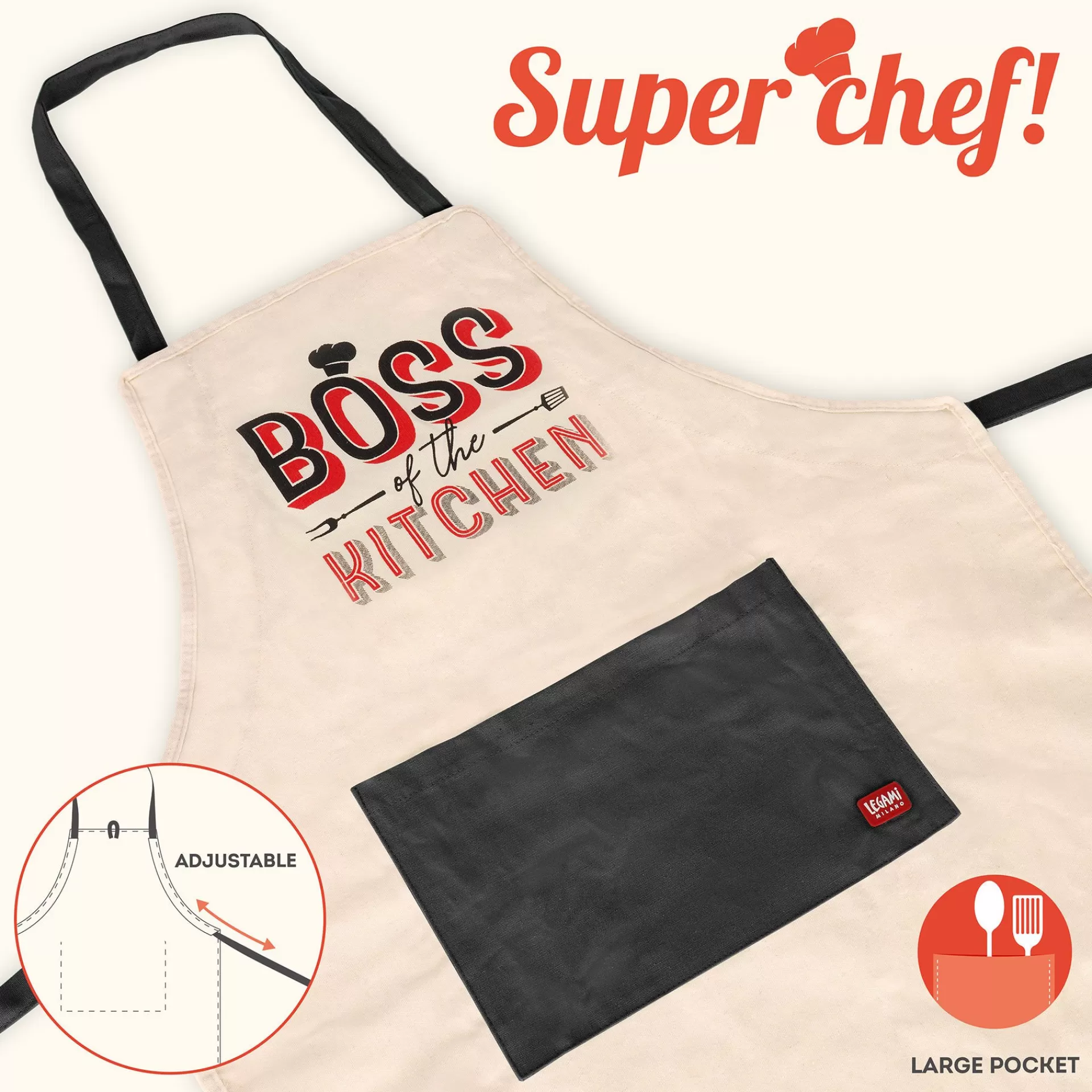 Legami Milano Grembiule da Cucina - Super Chef- Grembiuli