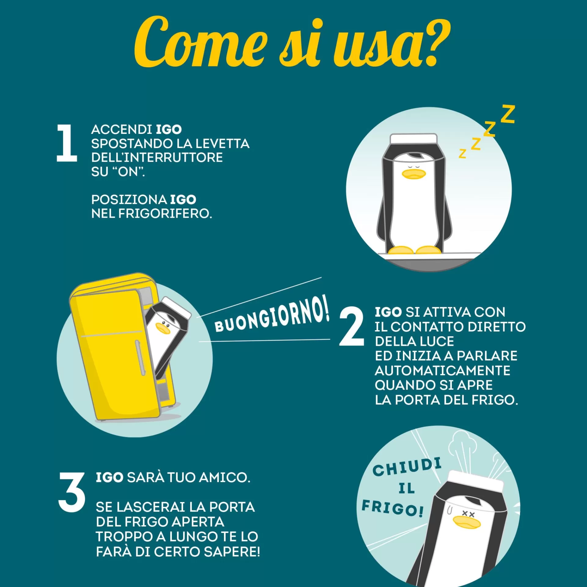 Legami Milano Igo il Pinguino Parlante per il Tuo Frigo- Altri Accessori Cucina