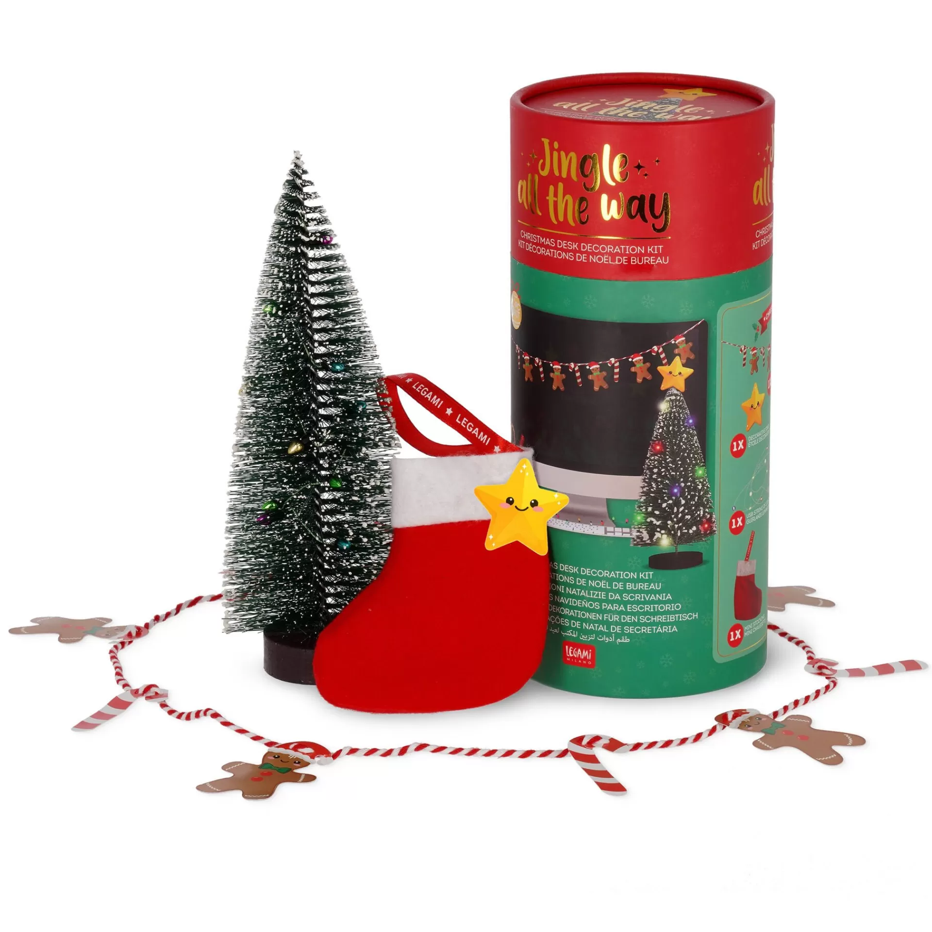 Legami Milano Kit Decorazioni Natalizie da Scrivania- Accessori Natalizi